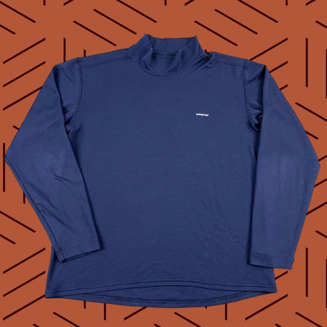 Patagonia VINTAGE Patagonia Shirt Mens M Blue Capilene Stretch Performance Hiking USA Made Size US M / EU 48-50 / 2 - 1 Thumbnail