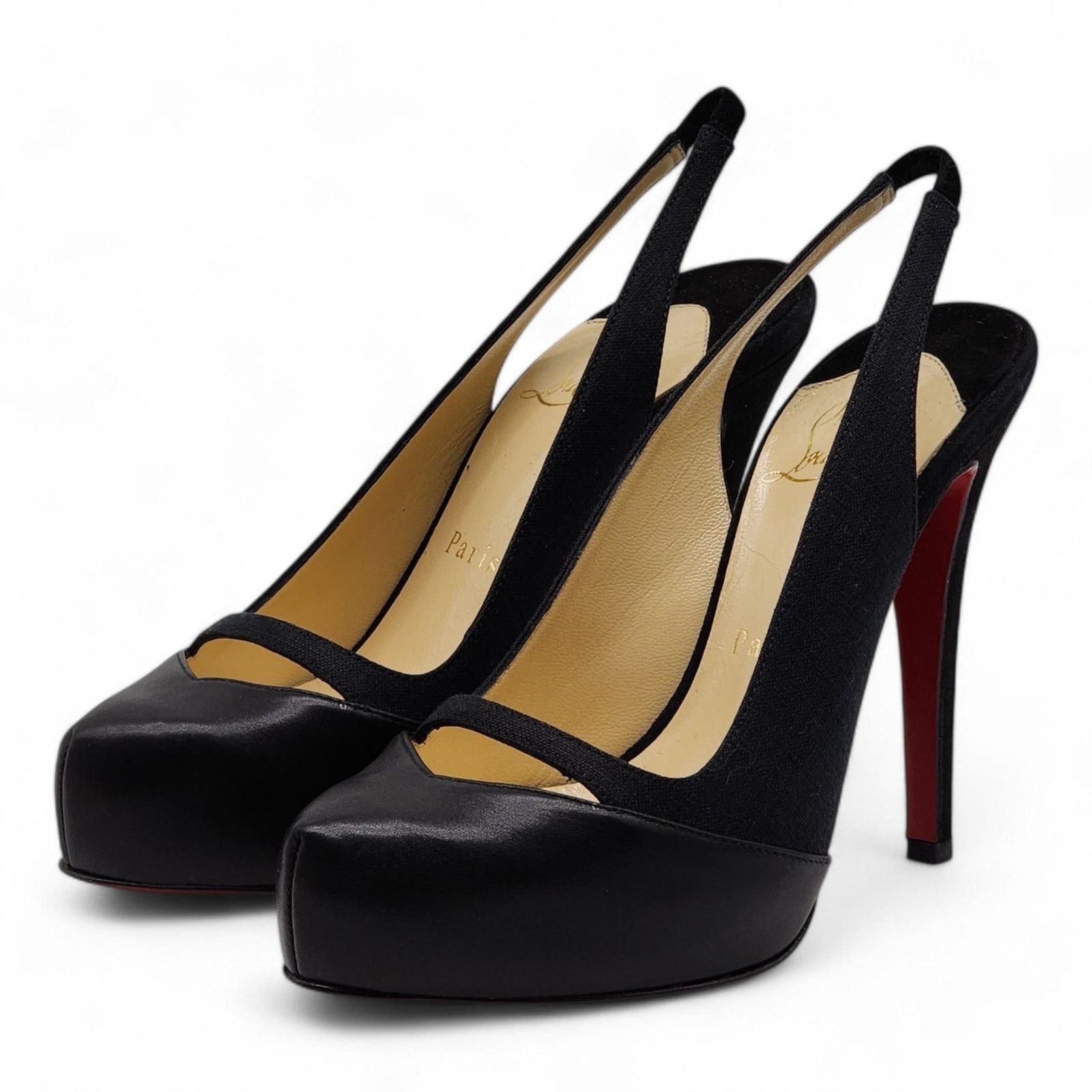 Sandy Pumps 120 - Fabric and Leather - Black 36.5 6US $895