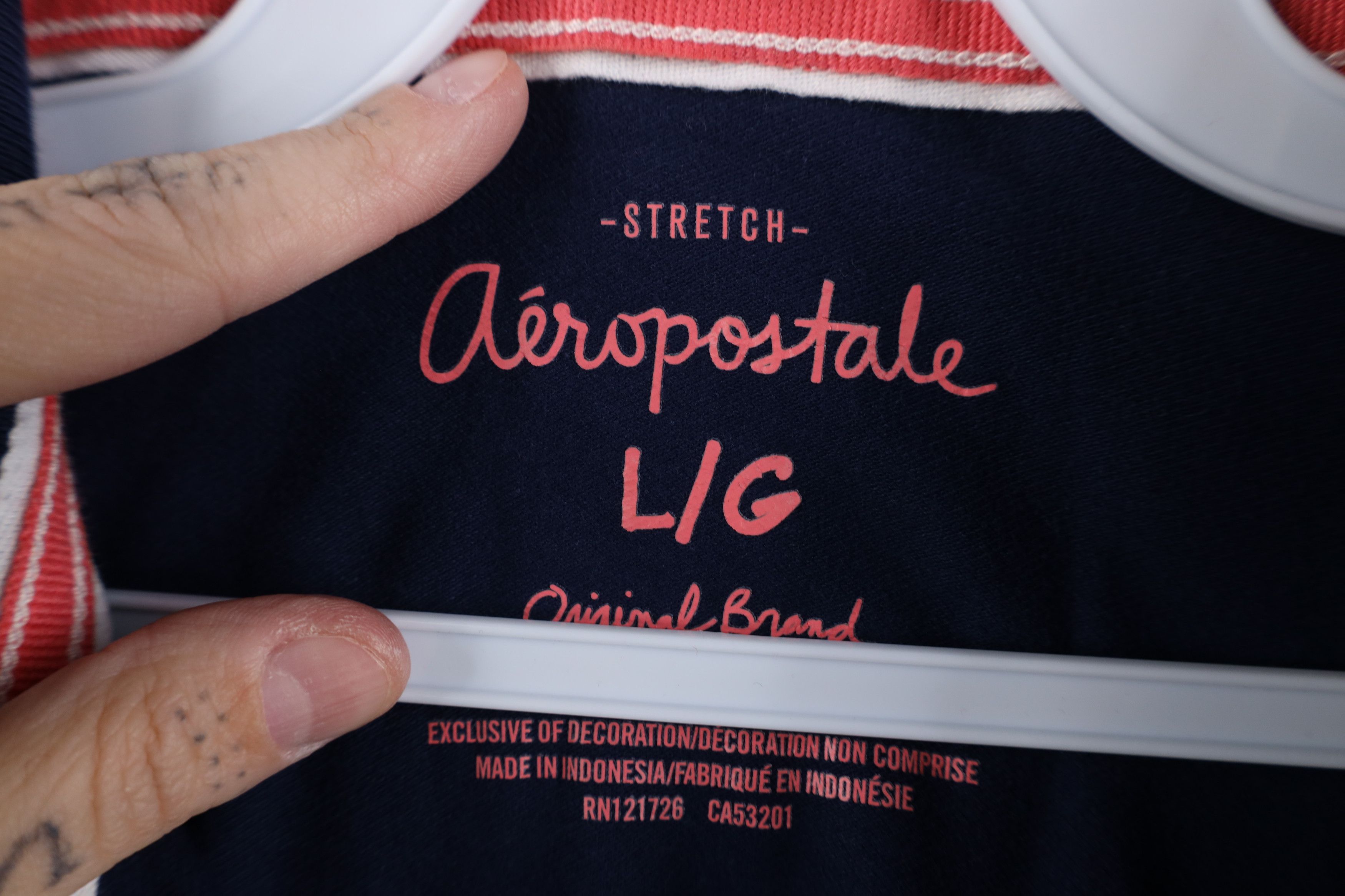 Aeropostale Vintage Y2K Aeropostale Bella Collared Polo Shirt Navy Blue Size L / US 10 / IT 46 - 6 Thumbnail