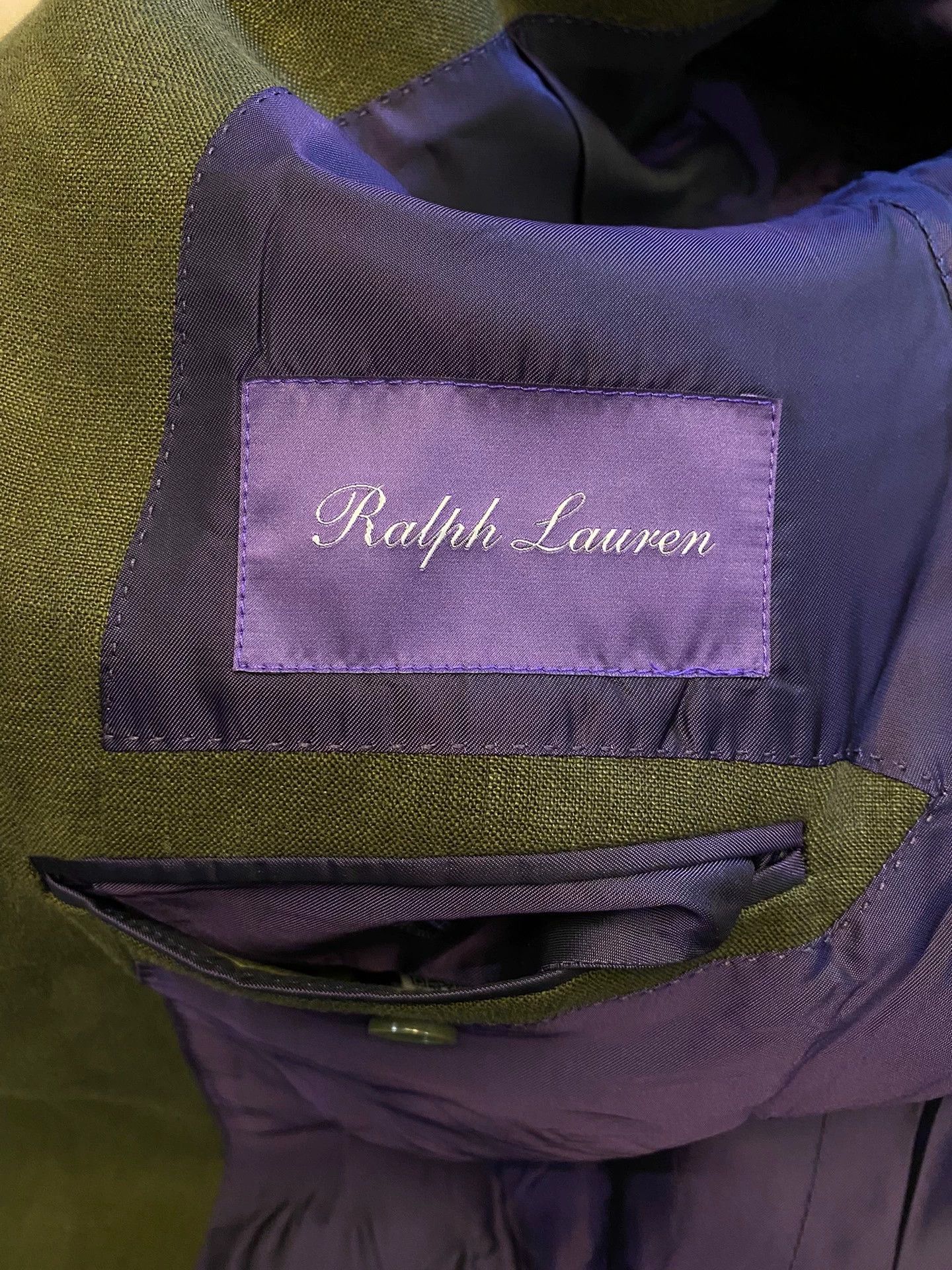 Ralph Lauren RL Purple Label Kent Italian Linen Dress Jacket 44 Size 44R - 5 Thumbnail