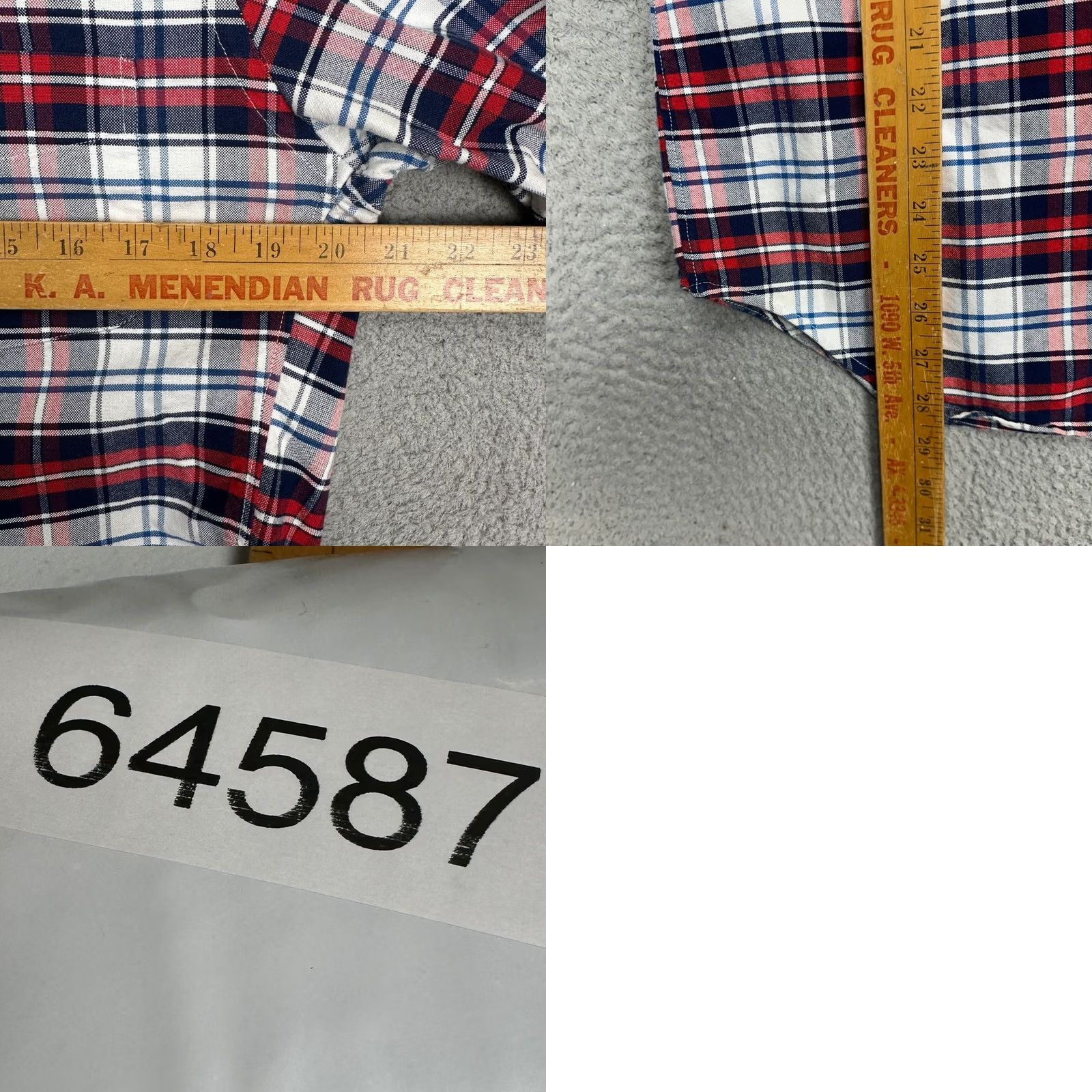 J.Crew J.CREW Oxford Button Down Shirt Adult Medium Red Blue Plaid Slim Fit Pocket Mens Size US M / EU 48-50 / 2 - 8 Thumbnail