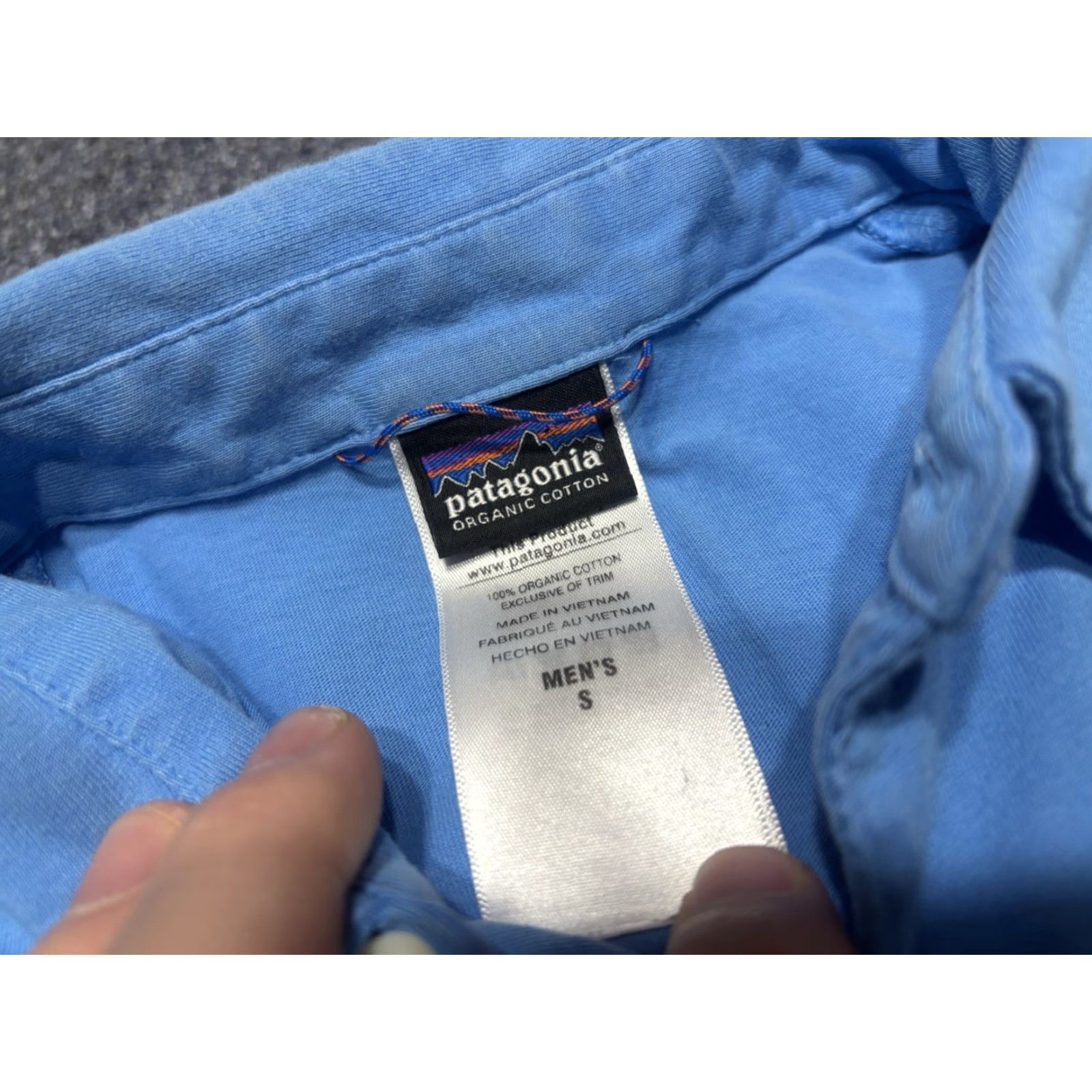 Patagonia Patagonia Polo Shirt Short Sleeve Blue Logo 100% Cotton Men S Regular Collared Shirt"} Size US S / EU 44-46 / 1 - 2 Thumbnail