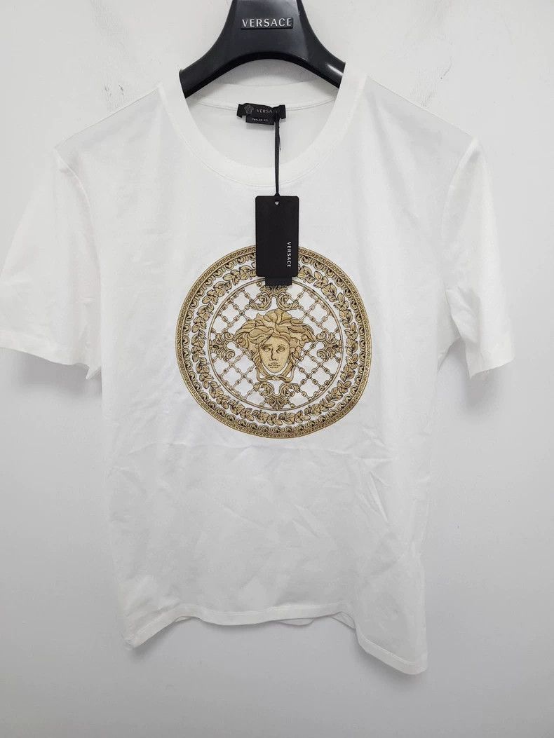 Versace Versace Gold diamond embroidered short sleeves Size US M / EU 48-50 / 2 - 1 Thumbnail