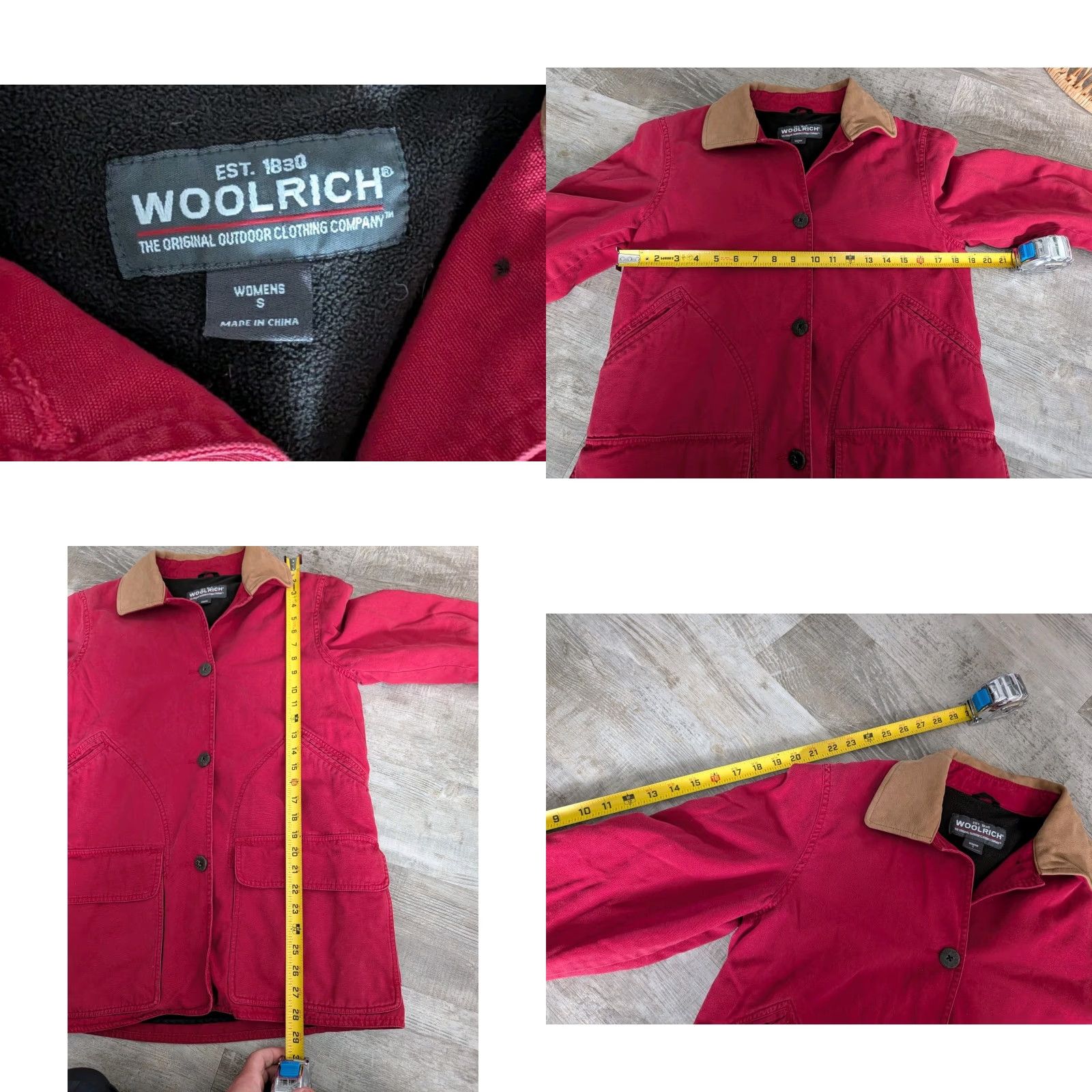 Vintage VINTAGE Woolrich Jacket Womens Small Ruby Chore Barn Coat Blanket Lined Fleece Overcoat Size S / US 4 / IT 40 - 8 Thumbnail