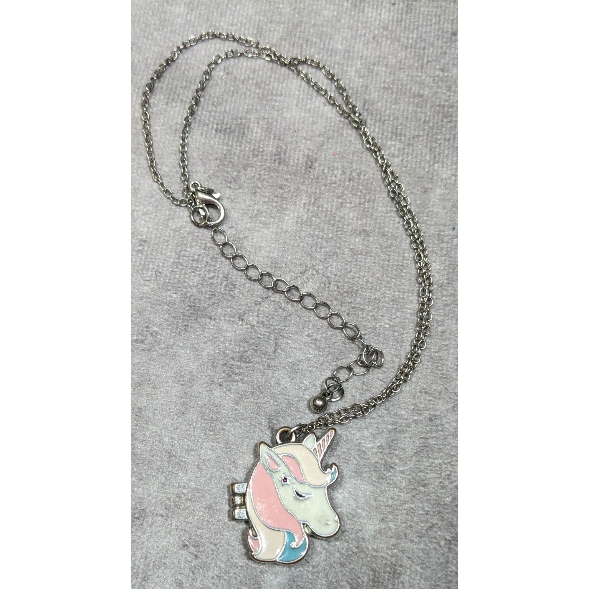 Other Whimsical Fairycore Pastel Unicorn Magnetic Locket Necklace Size ONE SIZE - 5 Thumbnail