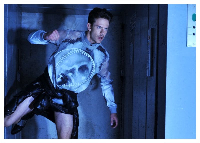 Givenchy Grey Runway Baseball Skull Organza Silk Sweatshirt Size US M / EU 48-50 / 2 - 7 Thumbnail