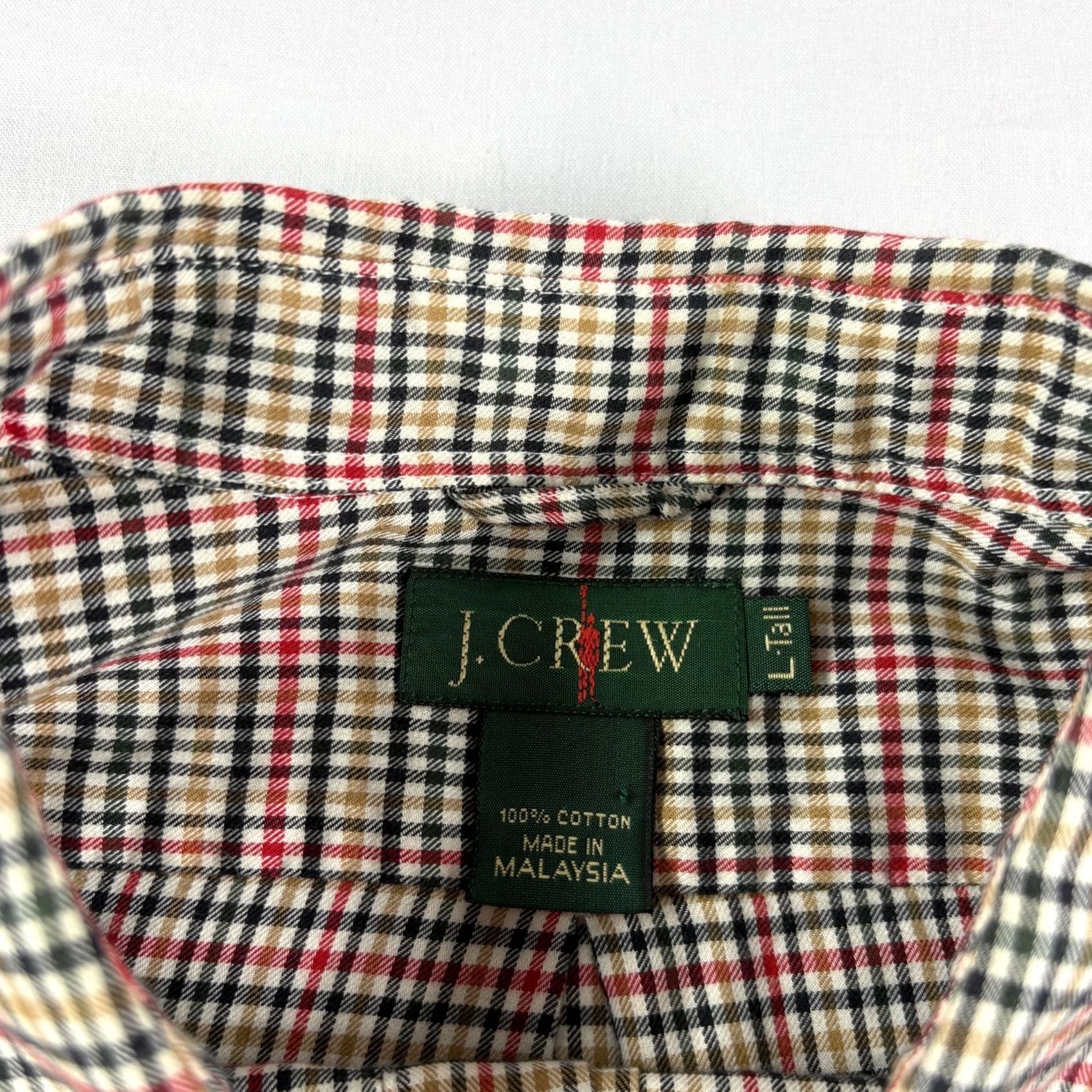 J.Crew VINTAGE J.CREW Oarsman Shirt Mens LT Large Tall Plaid Button Up Long Sleeve 90s Mens Size US L / EU 52-54 / 3 - 4 Thumbnail