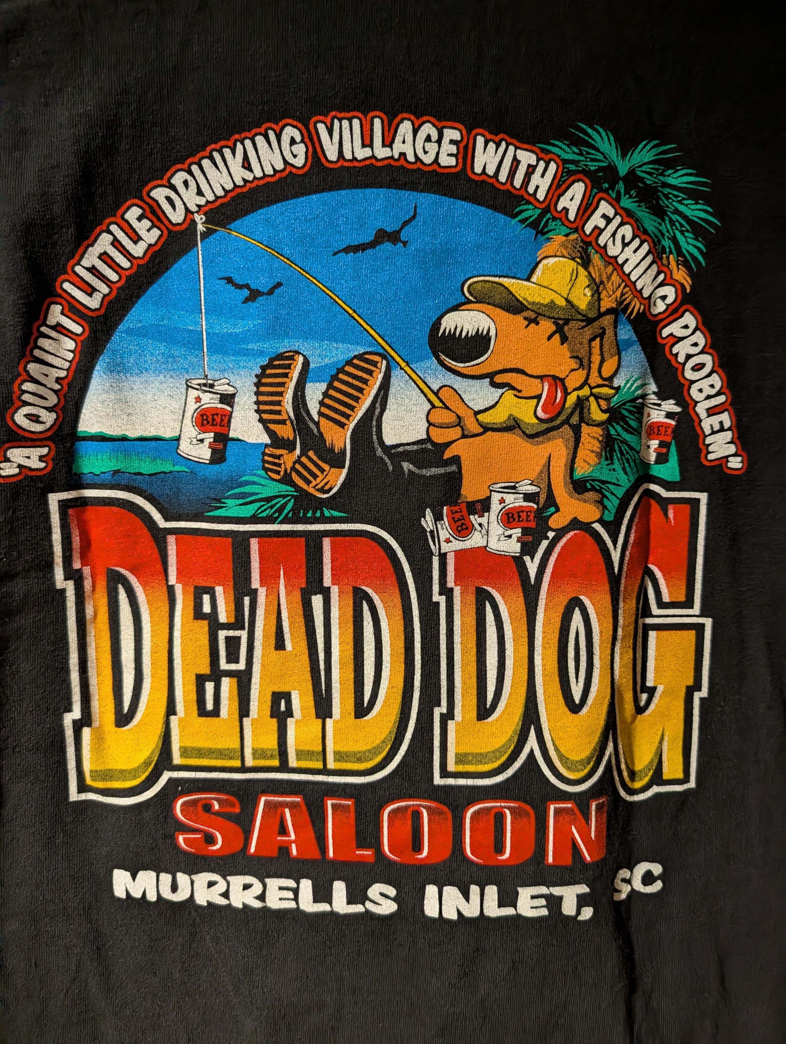 Harley Davidson Dead Dog Graphic T-Shirt Novelty Humor Saloon South Carolina Size US XL / EU 56 / 4 - 2 Thumbnail