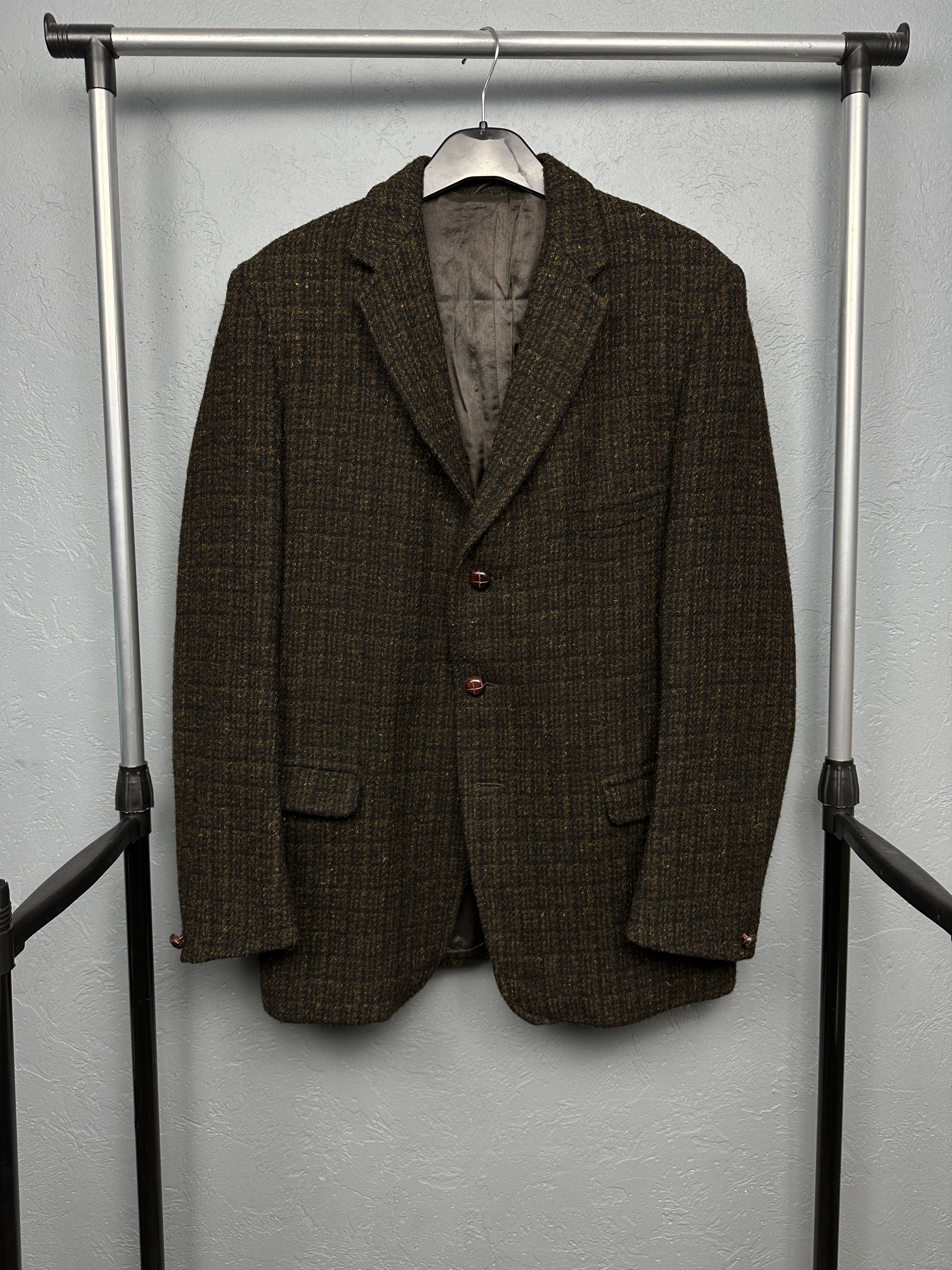 Harris Tweed × Vintage Harris Tweed Wool Mens Three Buttons Blazer Jacket Size US M / EU 48-50 / 2 - 1 Thumbnail