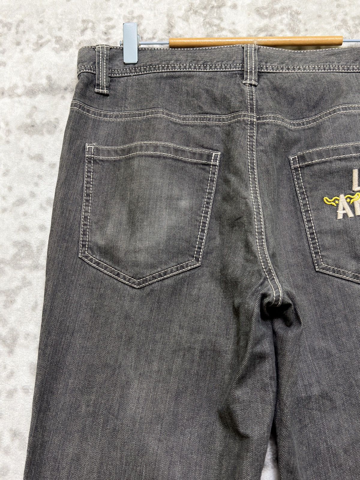 Jean Charles De Castelbajac Castelbajac Embroidered Back Pocket Denim Y2K Straight Fit Size US 33 - 12 Thumbnail