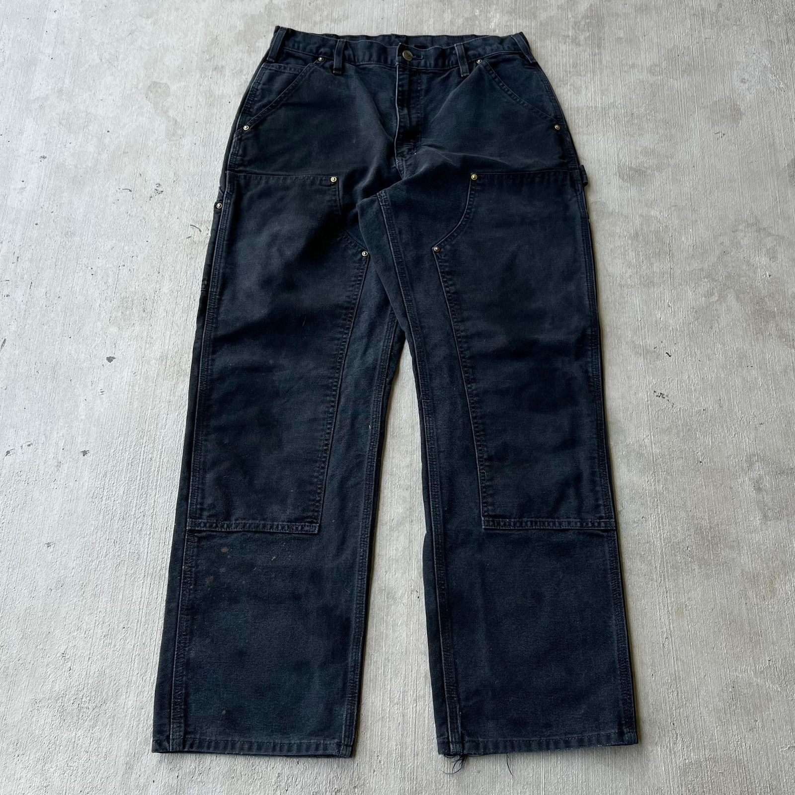 Carhartt × Vintage Carhartt black double knee work wear carpenter pants Size US 31 - 1 Thumbnail