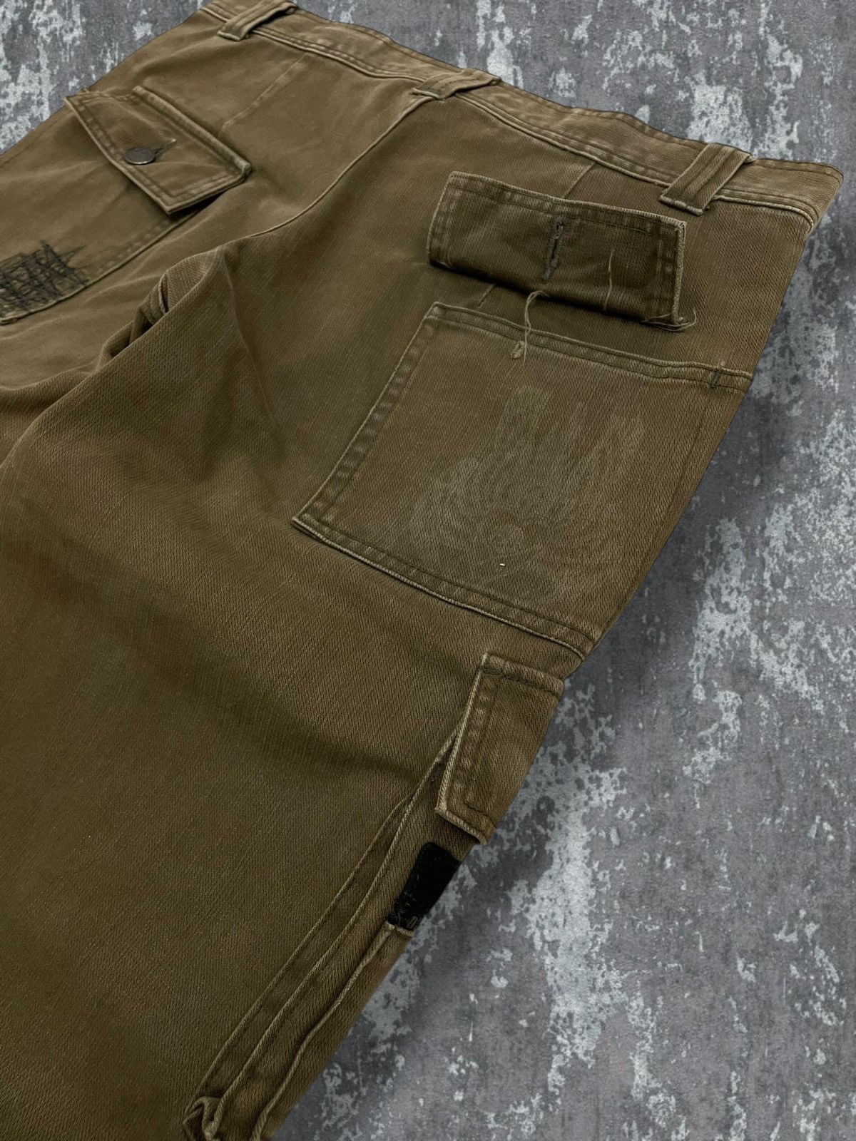 Hysteric Glamour Vintage Japan Designer Magical Design Distressed Cargo Denim Size US 31 - 15 Thumbnail