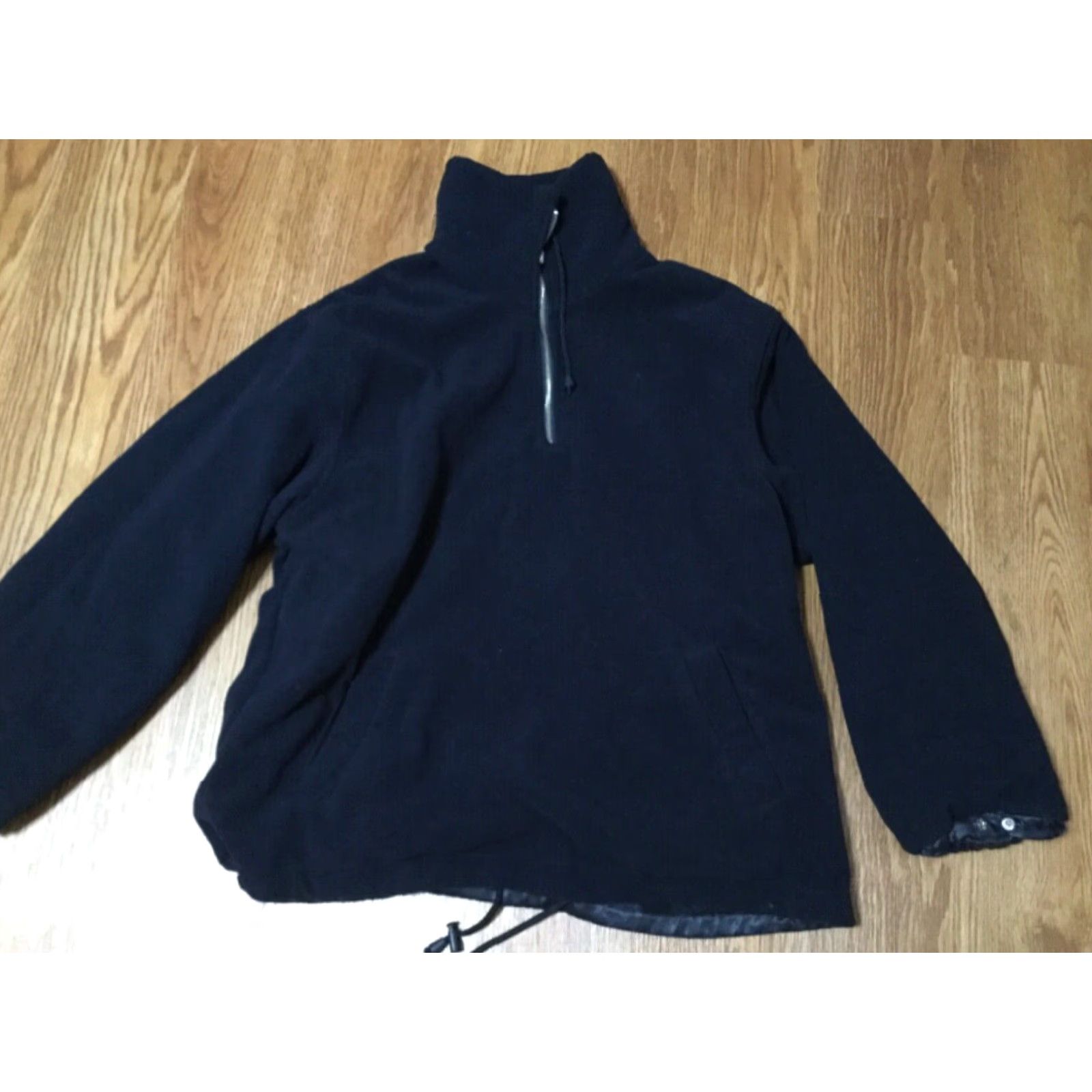 X-LARGE FU DA NAVY X-Large Womens Silk Blend Reversible Jacket Zip Embossed Navy Color Embossed Zip Jacket Reversible Silk Blend Size XL / US 12-14 / IT 48-50 - 4 Thumbnail