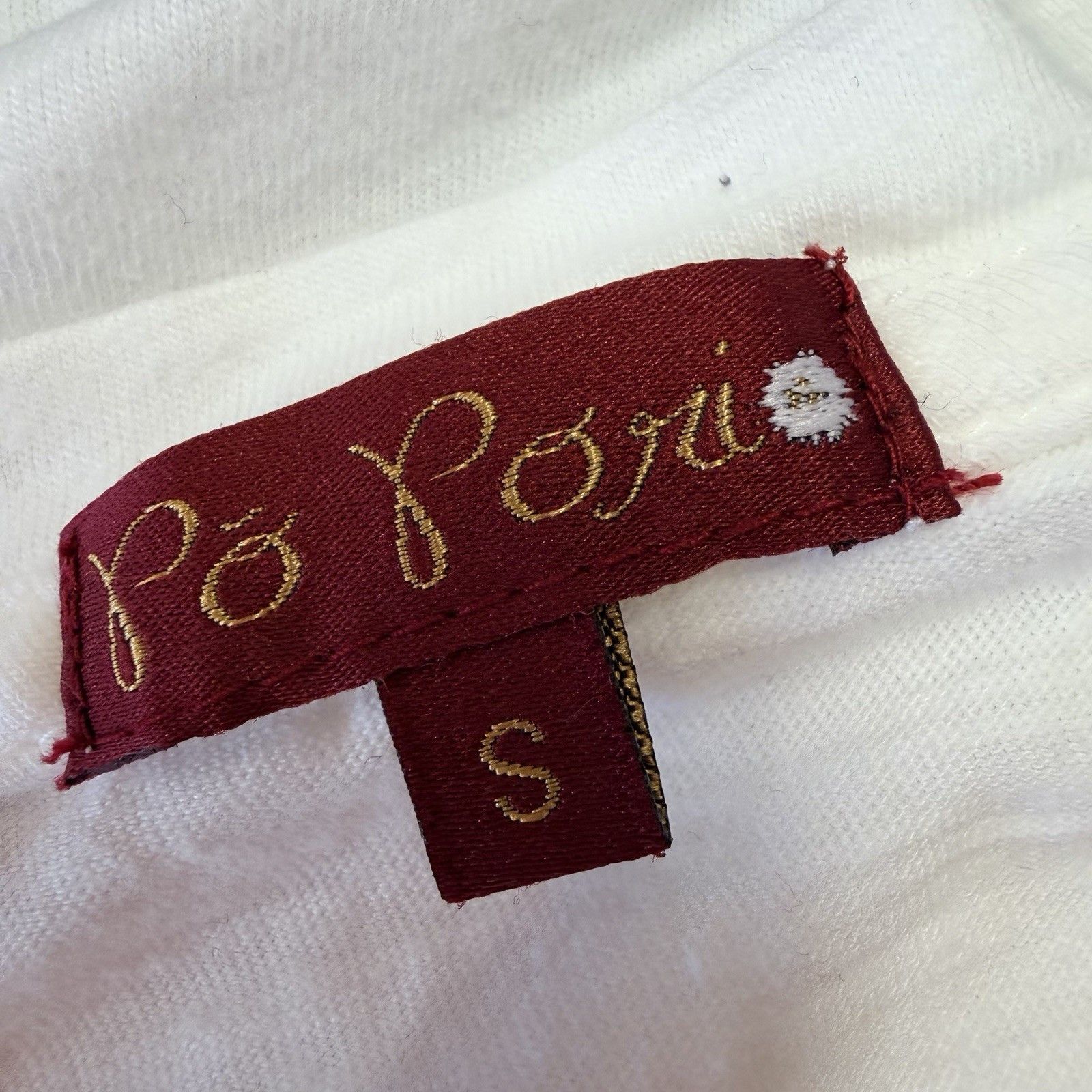 Other Po Pori White 3D Floral Appliqué Tee Boho Cotton Top S Size S / US 4 / IT 40 - 10 Thumbnail
