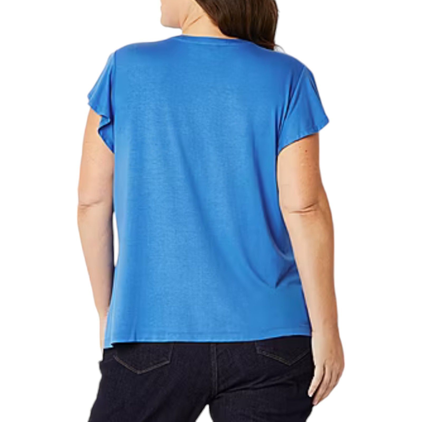 Other Liz Claiborne - Women's Keyhole Neck Short Sleeve Blouse - B Size XXL / US 16-18 / IT 52-54 - 2 Thumbnail