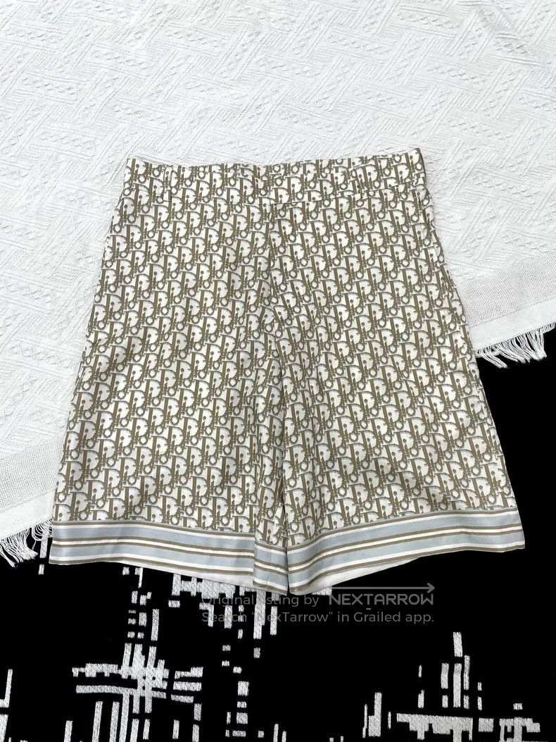 Dior Dior Old flower full logo silk shorts Size US 30 / EU 46 - 1 Thumbnail