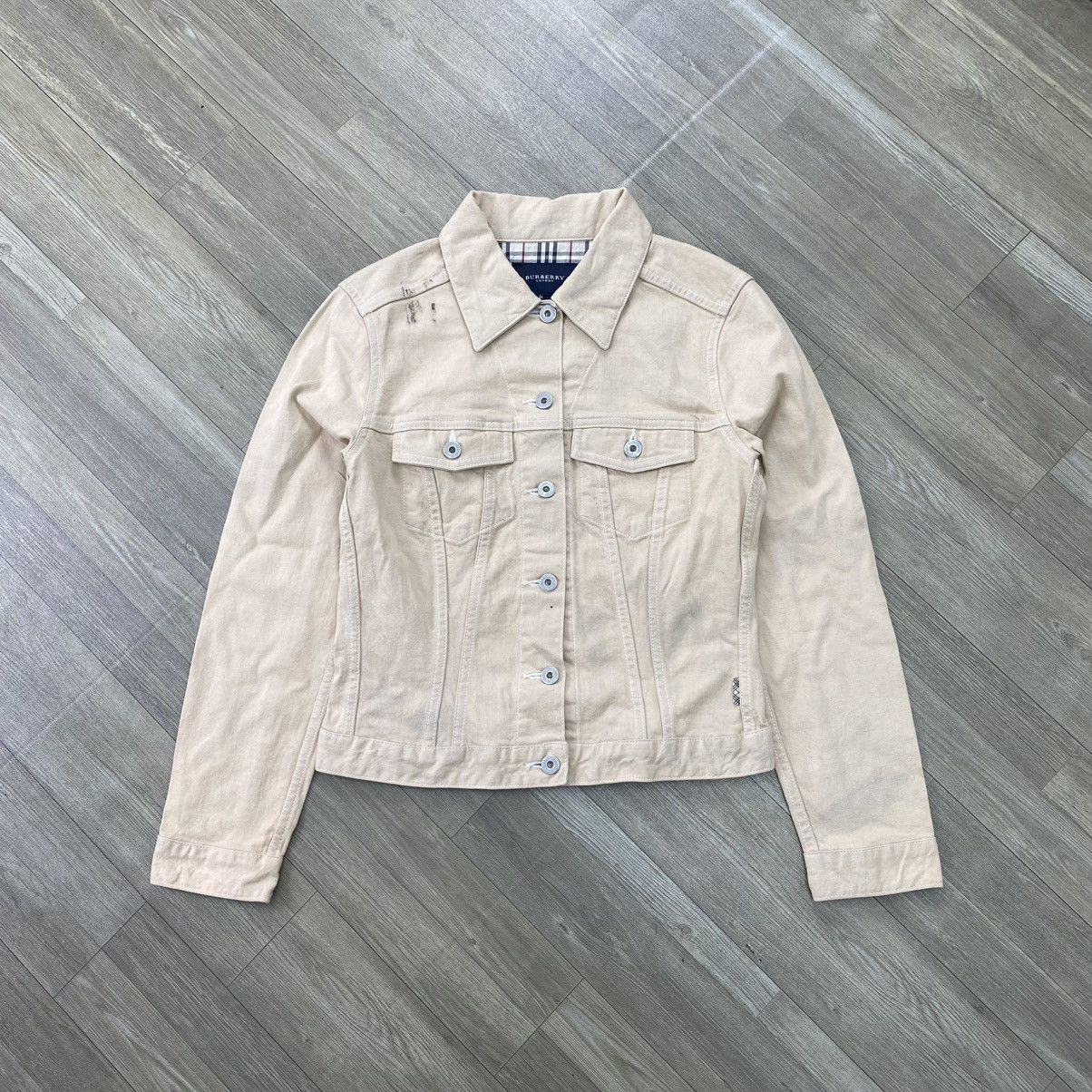 Burberry Vintage Burberry London Nova Check Beige Denim Jacket Luxury Size US S / EU 44-46 / 1 - 1 Thumbnail