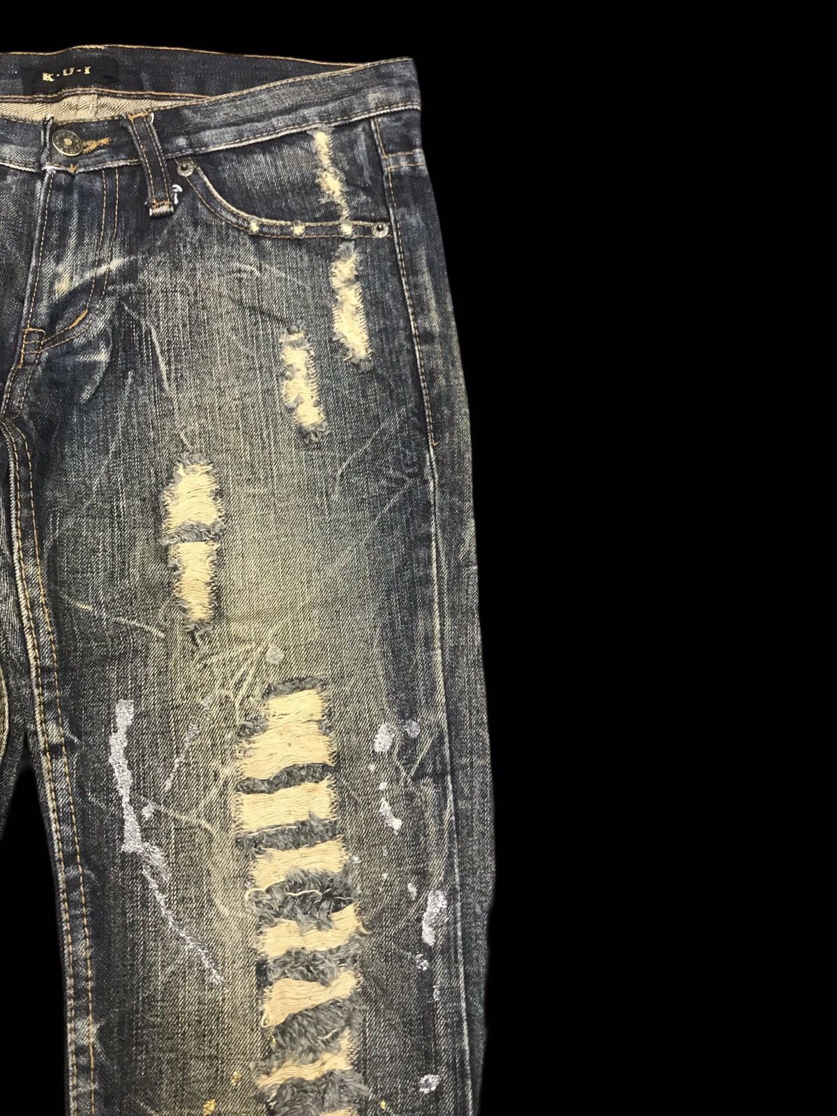 Other FLARE KUI SuperHeavy Distressed&Painter Splash Denim F161 Size US 30 / EU 46 - 3 Thumbnail