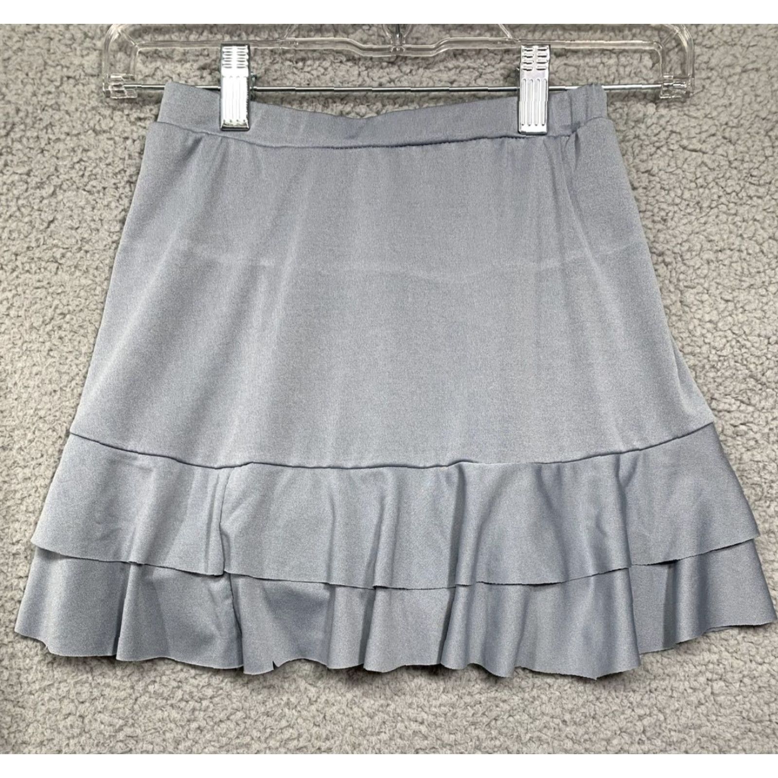 Vintage Lzhua 2-Piece Swimsuit Women's XS Gray Lacy Sleeves Boy Shorts Under Skirt NWT Vintage: No (if applicable) Size 26" / US 2 / IT 38 - 6 Thumbnail