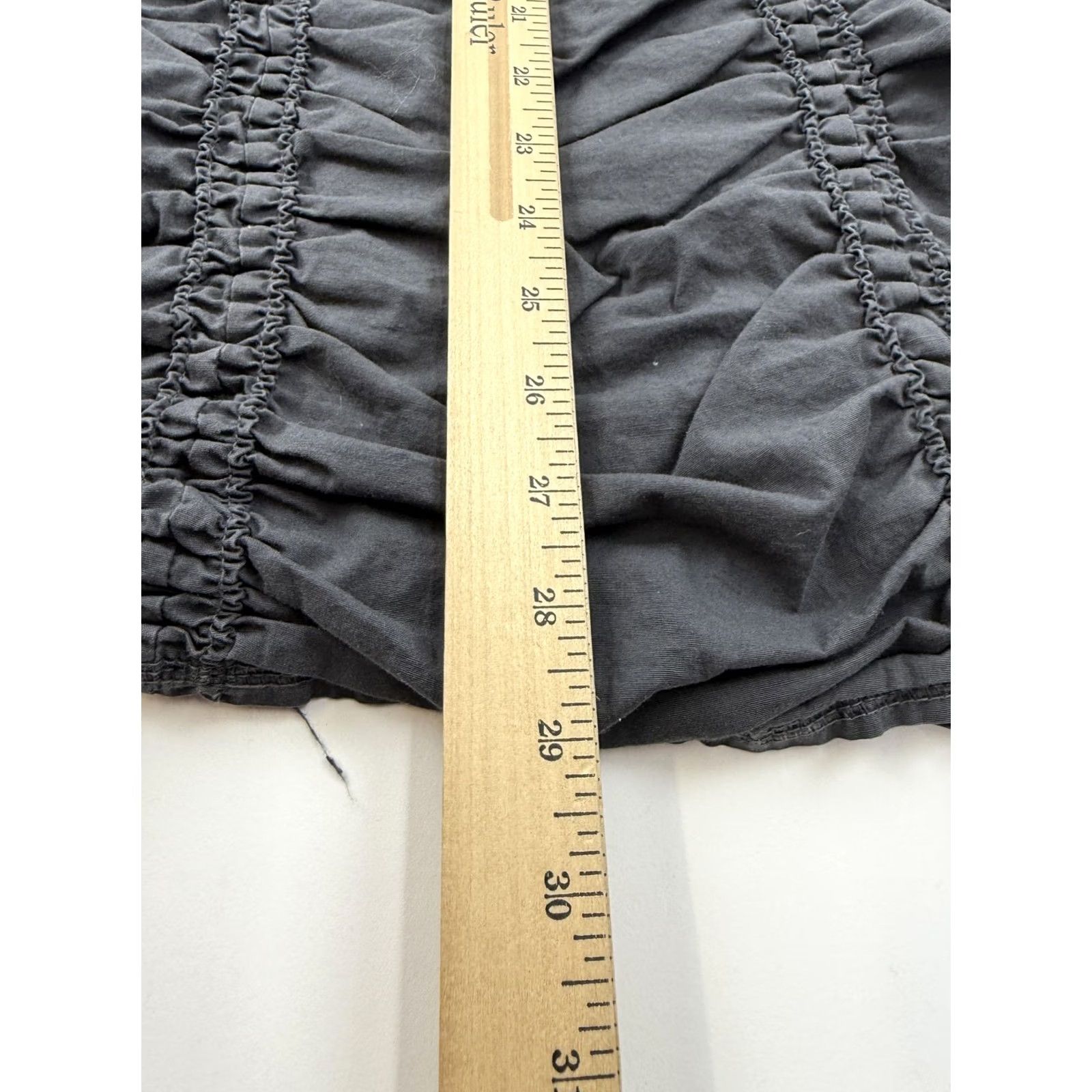 Vintage Wearables Womens Gray Ruched Strapless Drawstring Sundress Casual Short Sleeveless Dress M Size M / US 6-8 / IT 42-44 - 6 Thumbnail