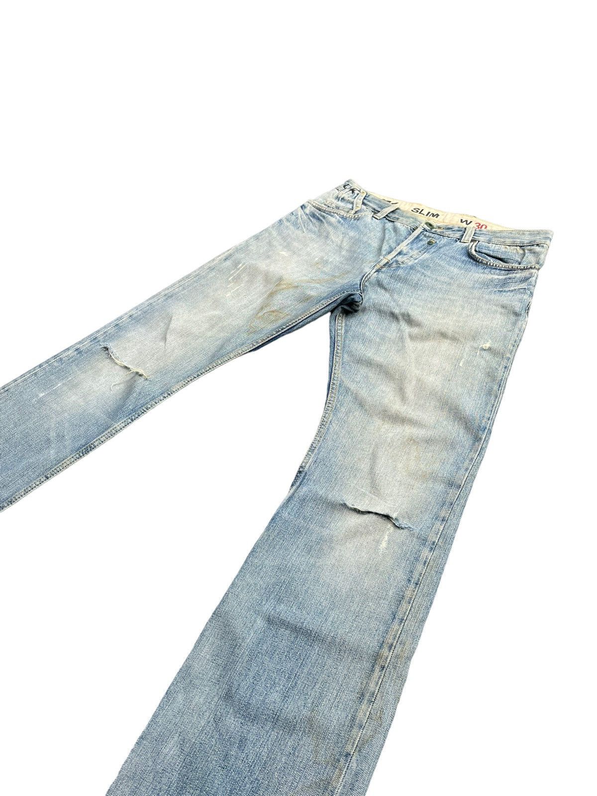 FCUK FCUK Faded & Distresed Denim Size US 33 - 2 Thumbnail