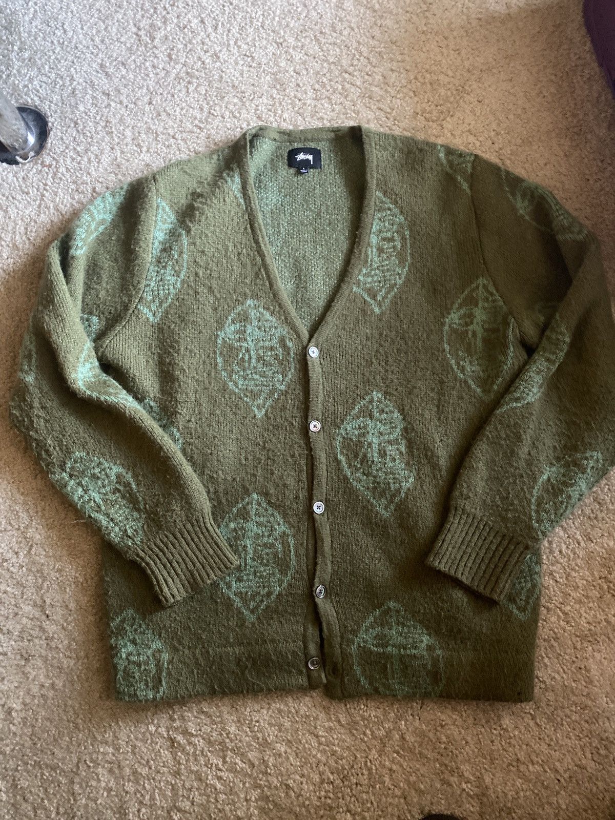 Stussy Stussy mohair mask cardigan | Grailed