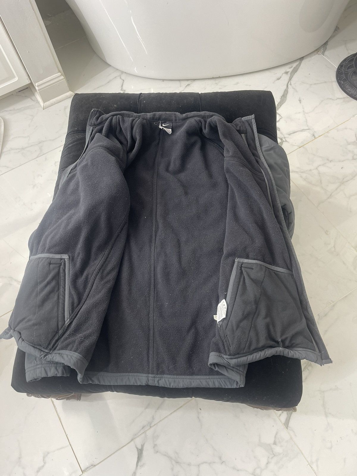 Nike Nike Gray Windbreaker Jacket Size US L / EU 52-54 / 3 - 3 Thumbnail