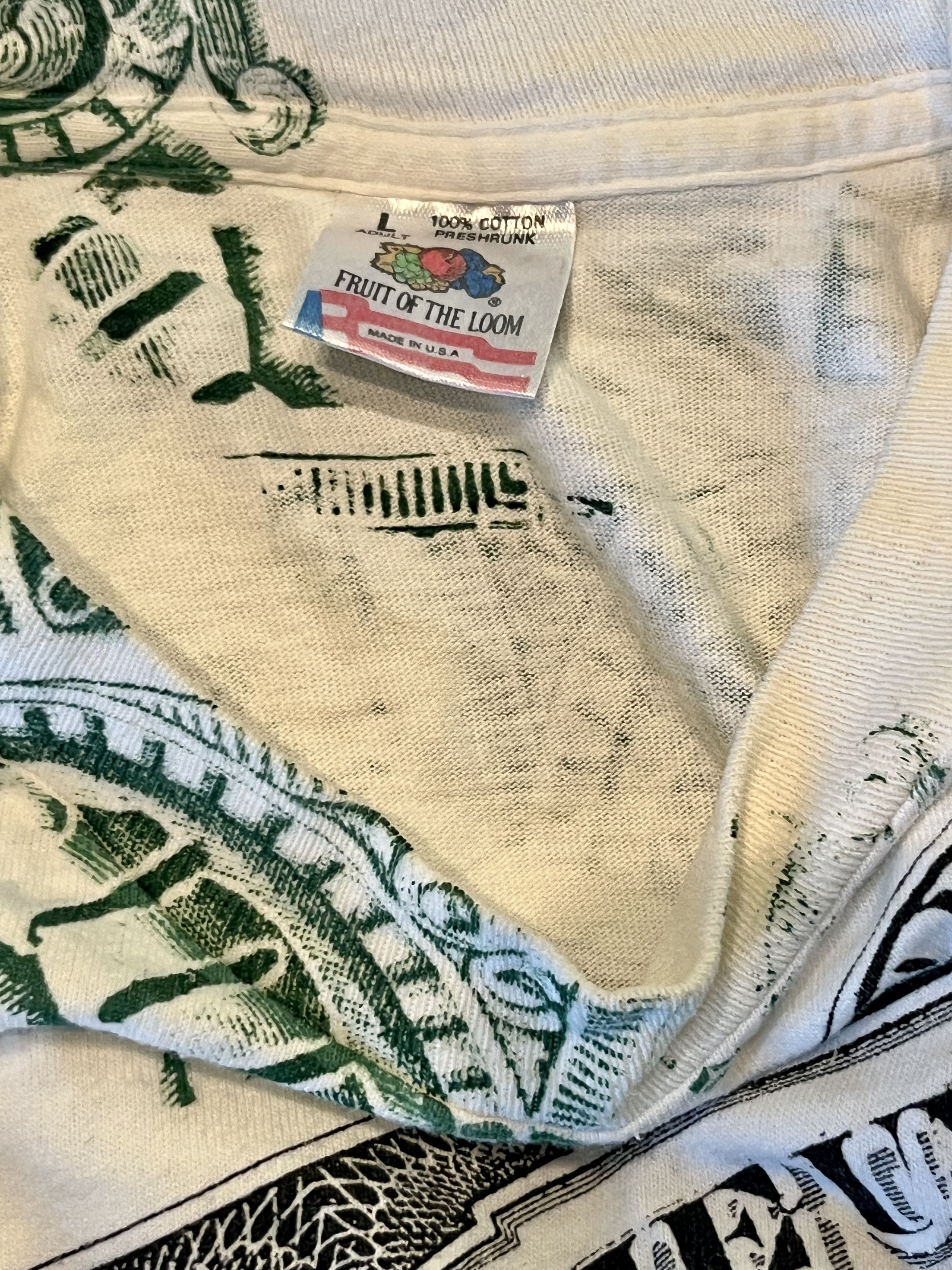 Vintage Vintage 1990 Hundred Dollar Bill AOP Single Stitch USA L Size US L / EU 52-54 / 3 - 7 Thumbnail