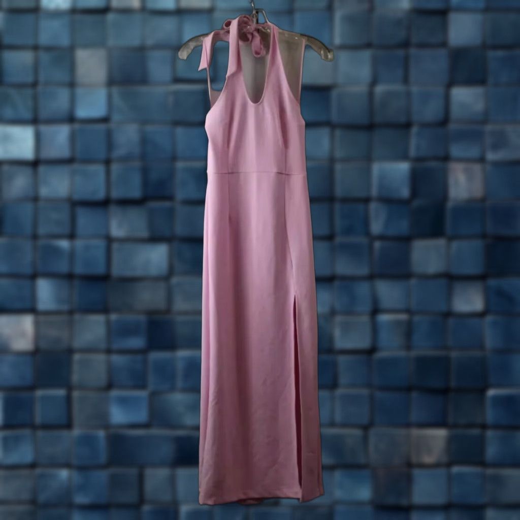 abercrombie prom dress Abercrombie & Fitch Blue Twist-Front Spaghetti Strap Prom Wedding Dress  Size L