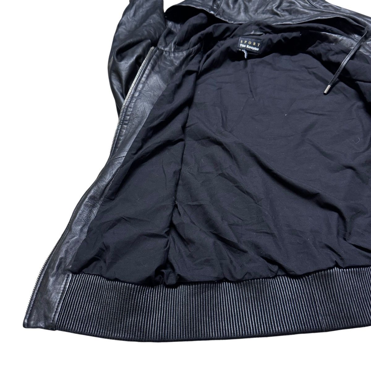 The Kooples The Kooples Leather Bomber Jacket Hooded Fluer Size US M / EU 48-50 / 2 - 11 Thumbnail