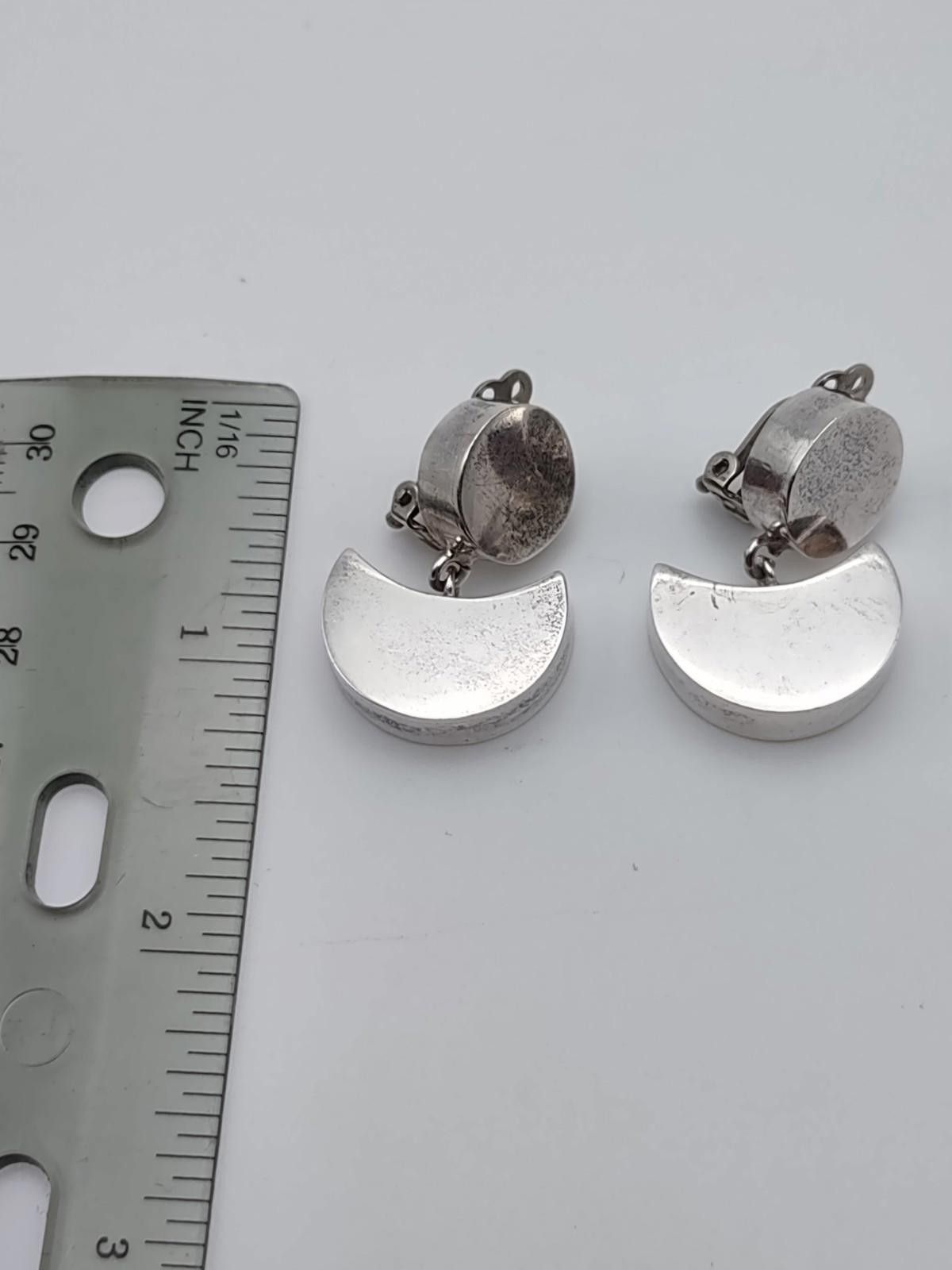 The Unbranded Brand Mexican Modernist 925 Sterling Clip Earrings 20.7g Size ONE SIZE - 4 Thumbnail