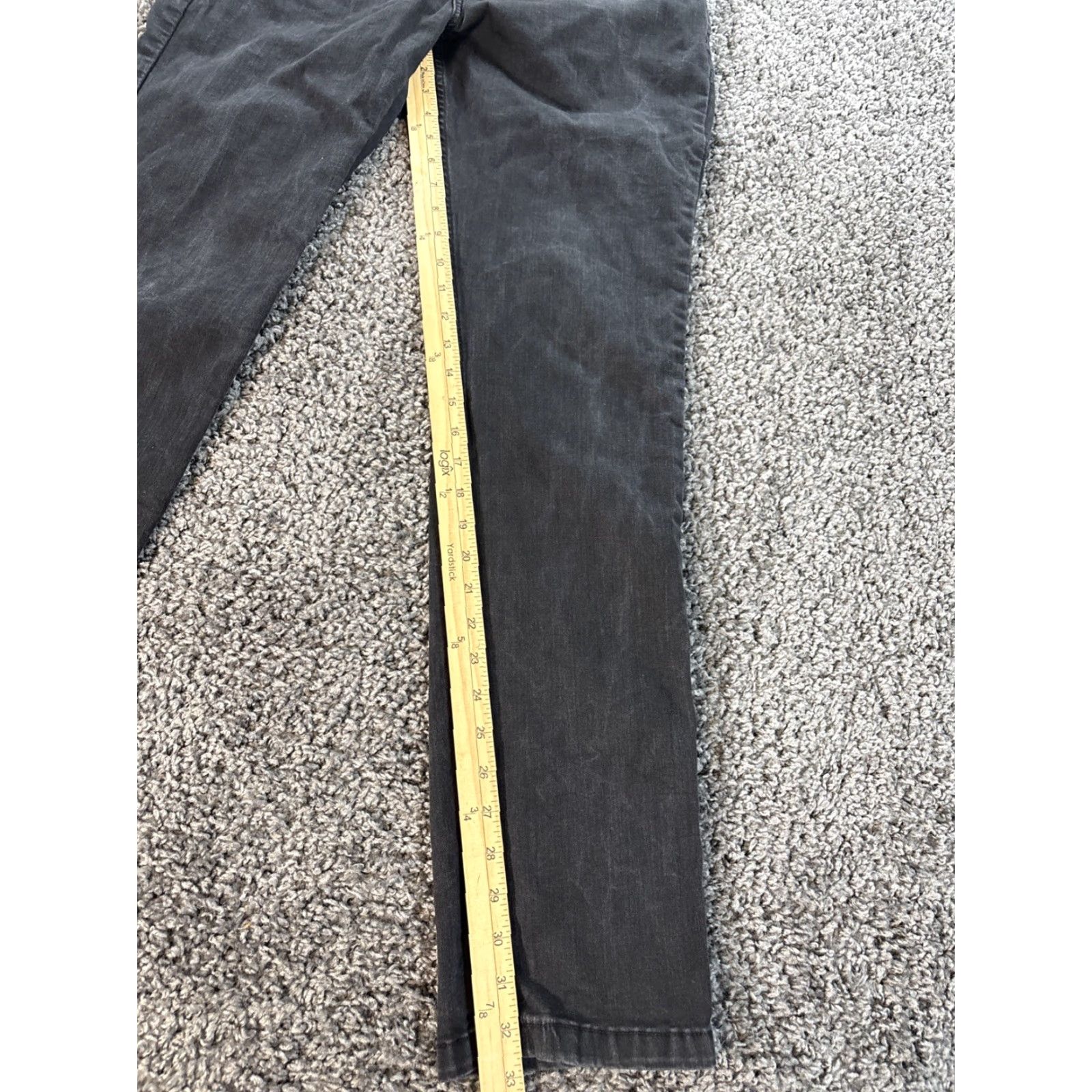 Denime Mugsy Jeans Mens 32x33 Black Dark Wash Denim Straight Stretch FLX3NSQ Jeans Regular 90s City College Mugsy Brand Mens Black Size US 32 / EU 48 - 2 Thumbnail