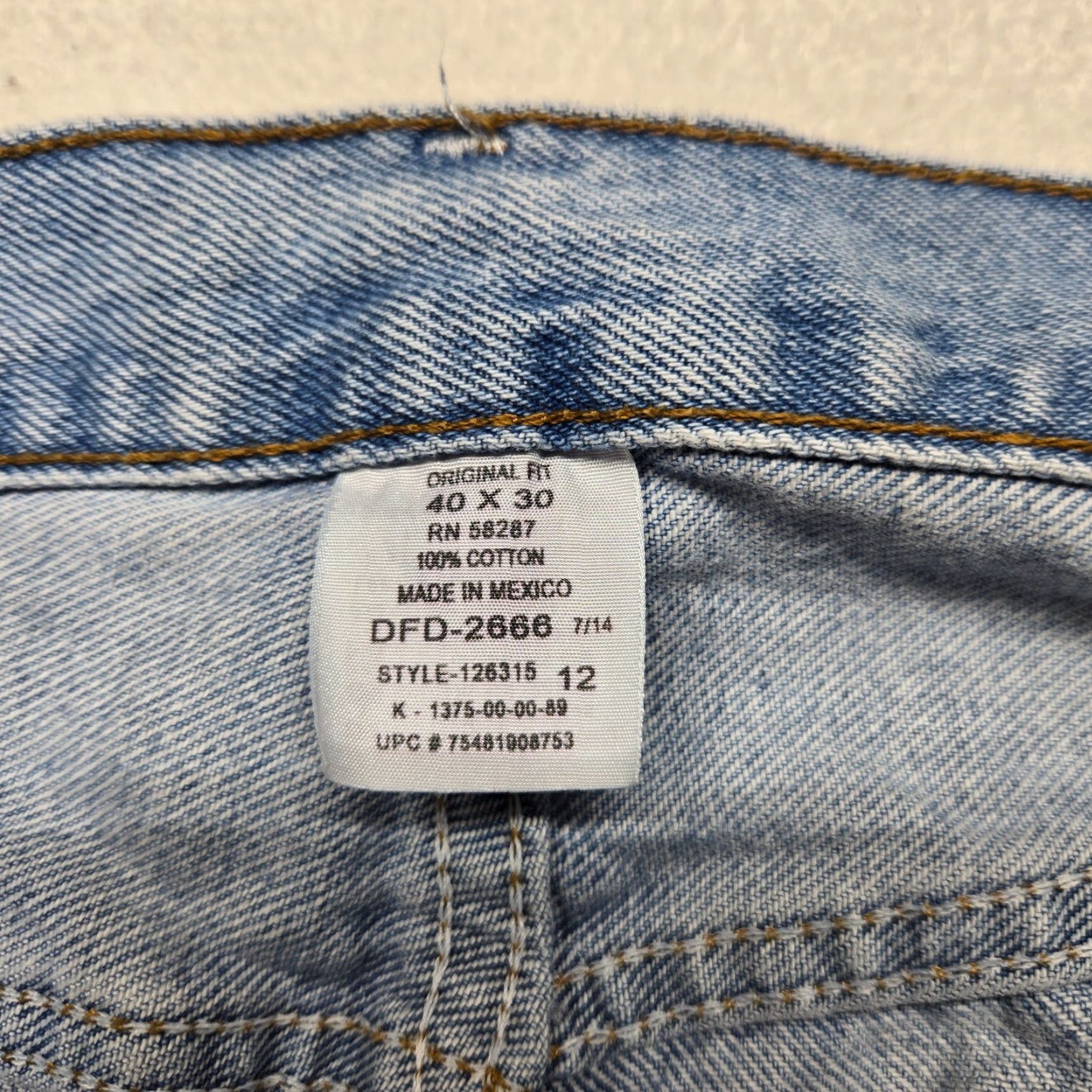 Faded Glory Faded Glory Jeans Denim Pants Straight Men 40x30 Blue Regular Pants, Men's Jeans, 40 Waist 30 Inseam, Blue Denim, Straight Fit Size US 40 / EU 56 - 3 Thumbnail