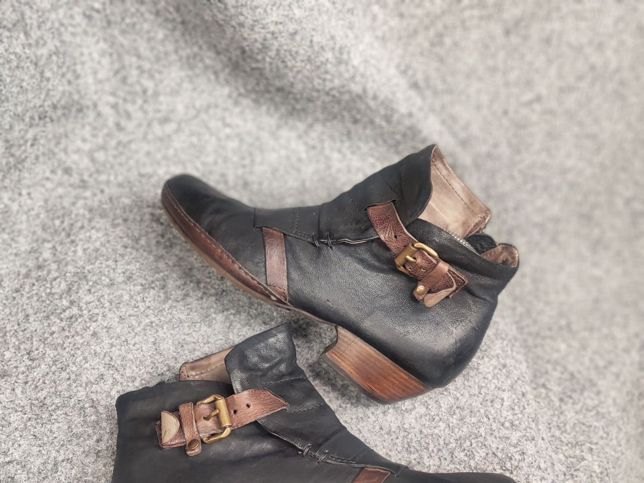 A.S.98 A.S.98 Airstep Itay Design Zip Buckle Boho Biker Ankle Boots Size US 8 / IT 38 - 5 Thumbnail