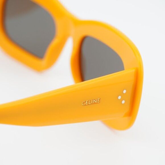 Celine Celine CL40294I 42A Sunglasses Glossy Orange Rectangle Frame Size ONE SIZE - 5 Thumbnail
