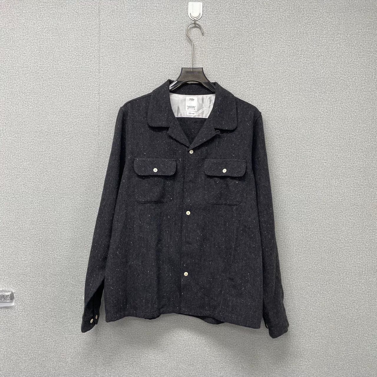 Visvim Visvim 23AW Black Wool Tweed Shirt Size US XL / EU 56 / 4 - 1 Thumbnail