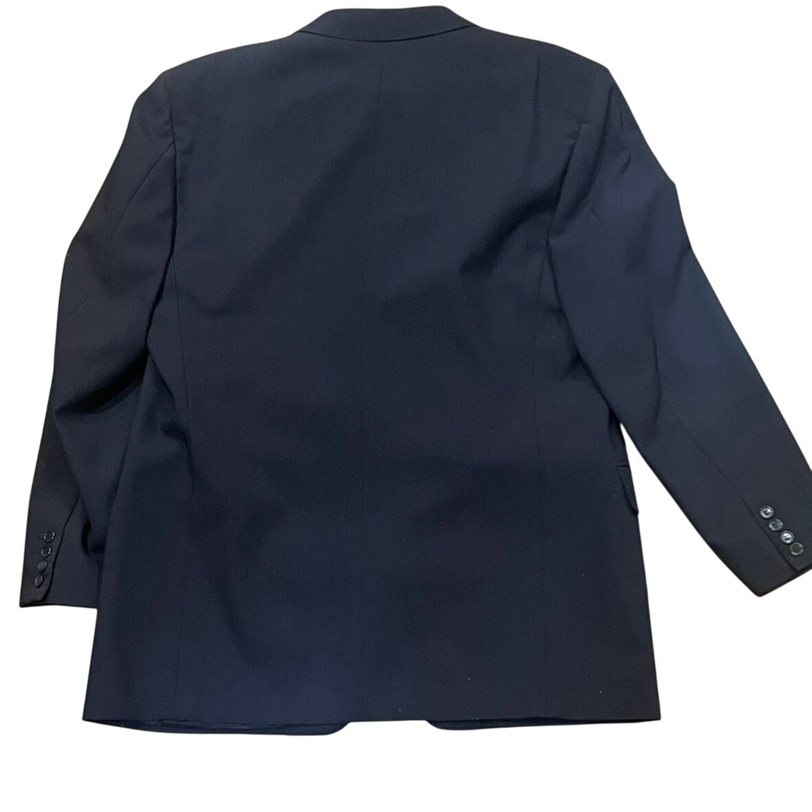 Canali Canali Suit 44R 38x32 Black Wool Italy Designer Mens 2 Piece Size 44R - 14 Thumbnail