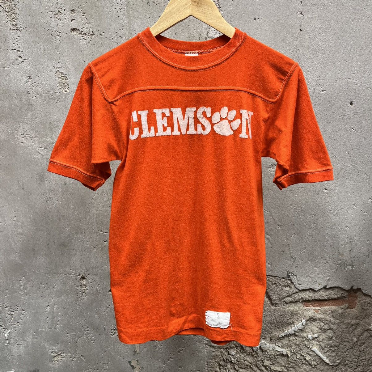 Vintage Clemson University Tigers Vintage 1970s Jersey T-Shirt Small Size US S / EU 44-46 / 1 - 1 Thumbnail