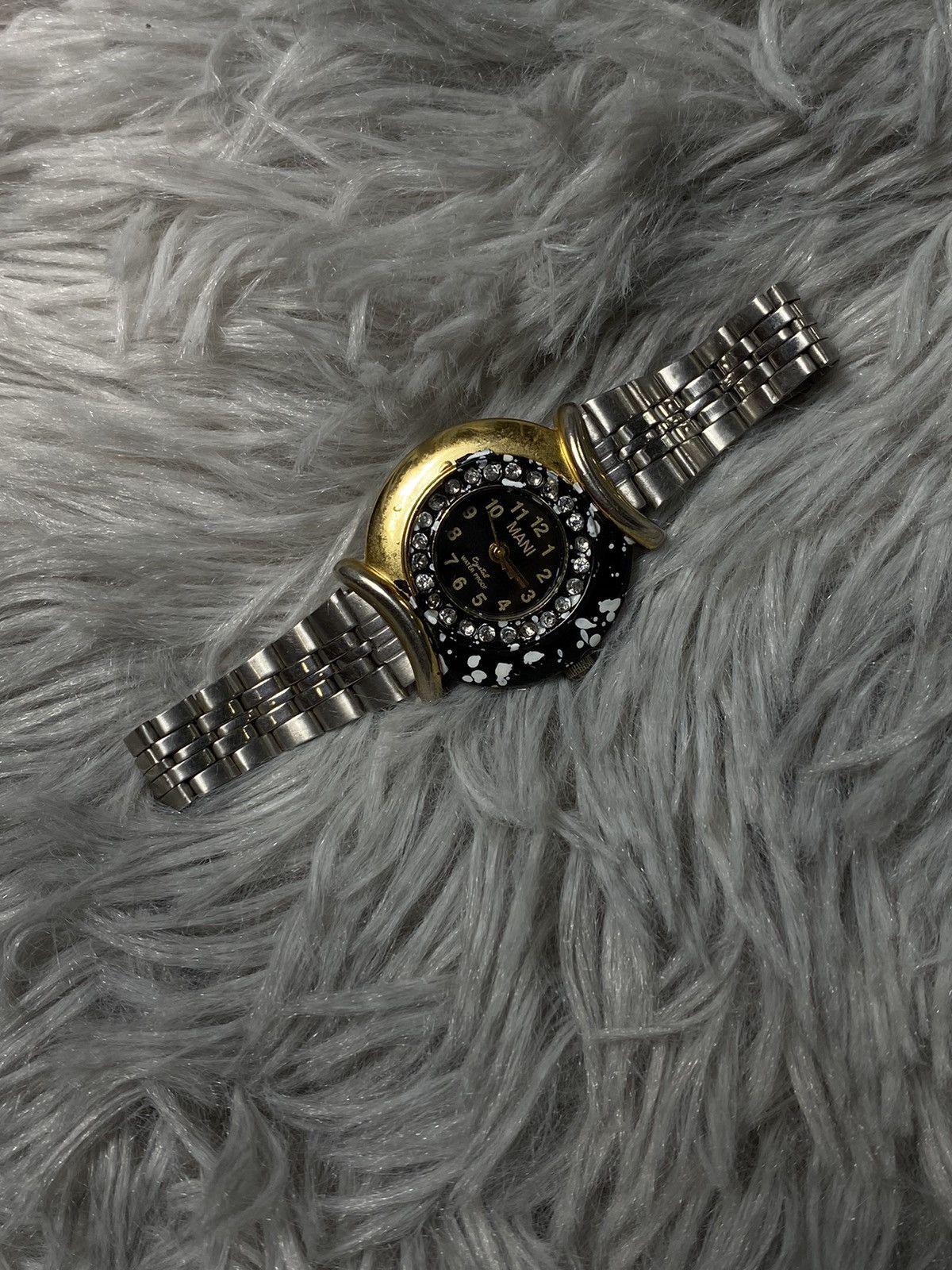 Japanese Brand Mani Two-Tone Watch with Crystal Accents Size ONE SIZE - 8 Thumbnail