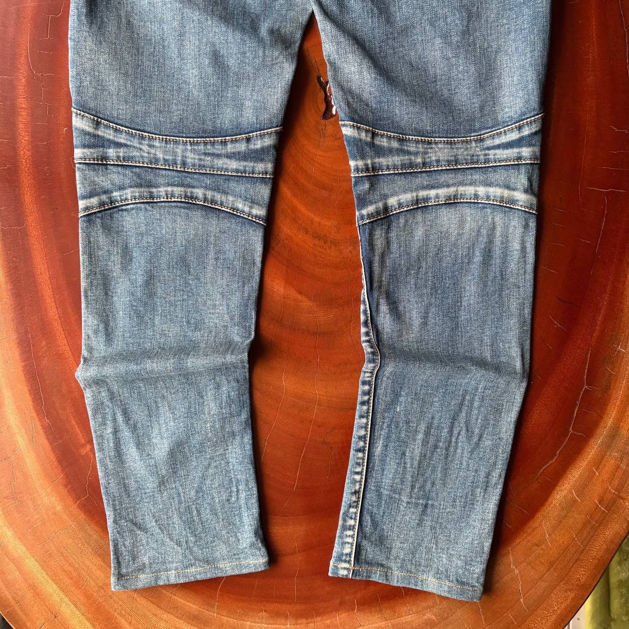 Balmain Balmain Biker Blue Washed Jeans Pants Size US 31 - 6 Thumbnail
