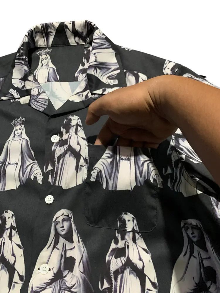 Vintage Vintage Virgin Mary over print camp collar shirt Size US L / EU 52-54 / 3 - 8 Thumbnail