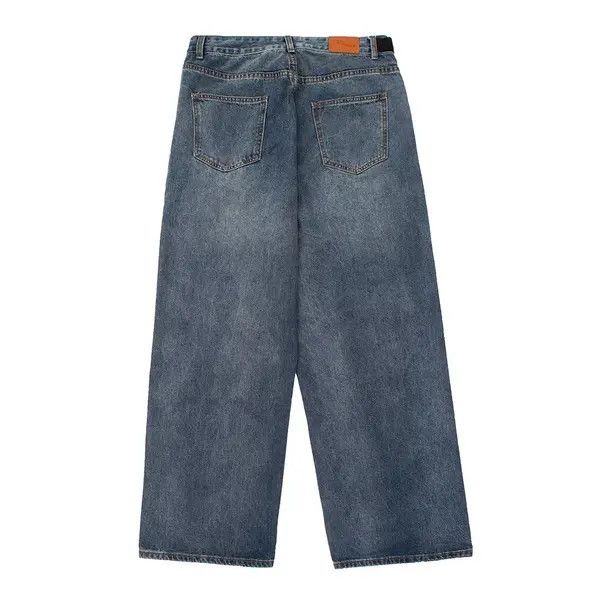 Japanese Brand VIBE Men's street style loose belt washed distressed jeans Size US 32 / EU 48 - 2 Thumbnail