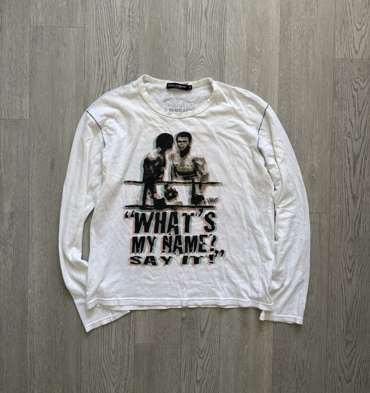 Dolce & Gabbana × Vintage Vintage Dolce Gabbana Muhammad Ali Long Sleeve Rare Size US S / EU 44-46 / 1 - 1 Thumbnail