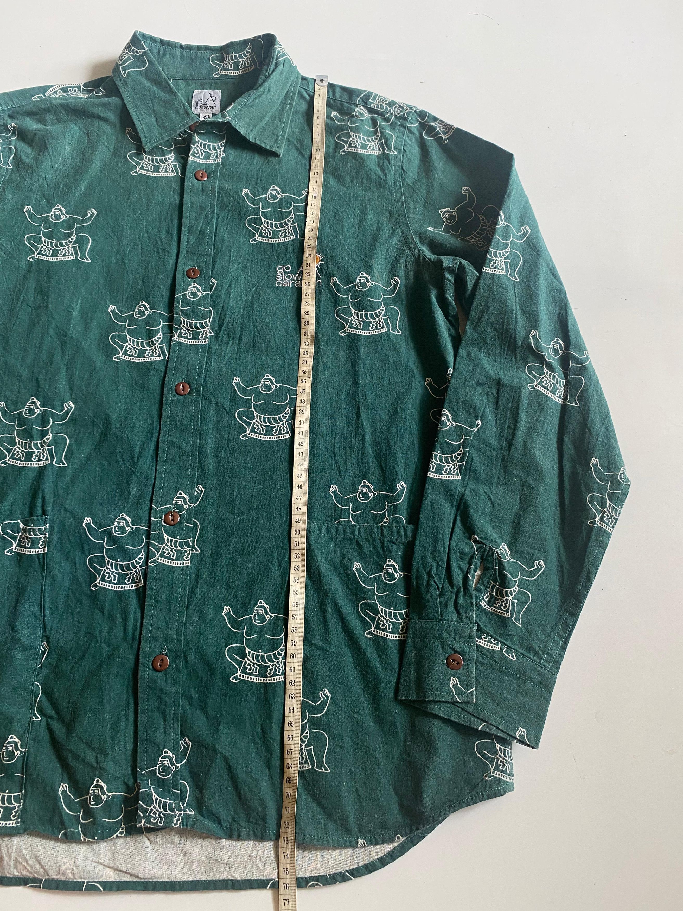 Issey Miyake Japanese Go slow caravan Sumo shirt Size US L / EU 52-54 / 3 - 3 Thumbnail