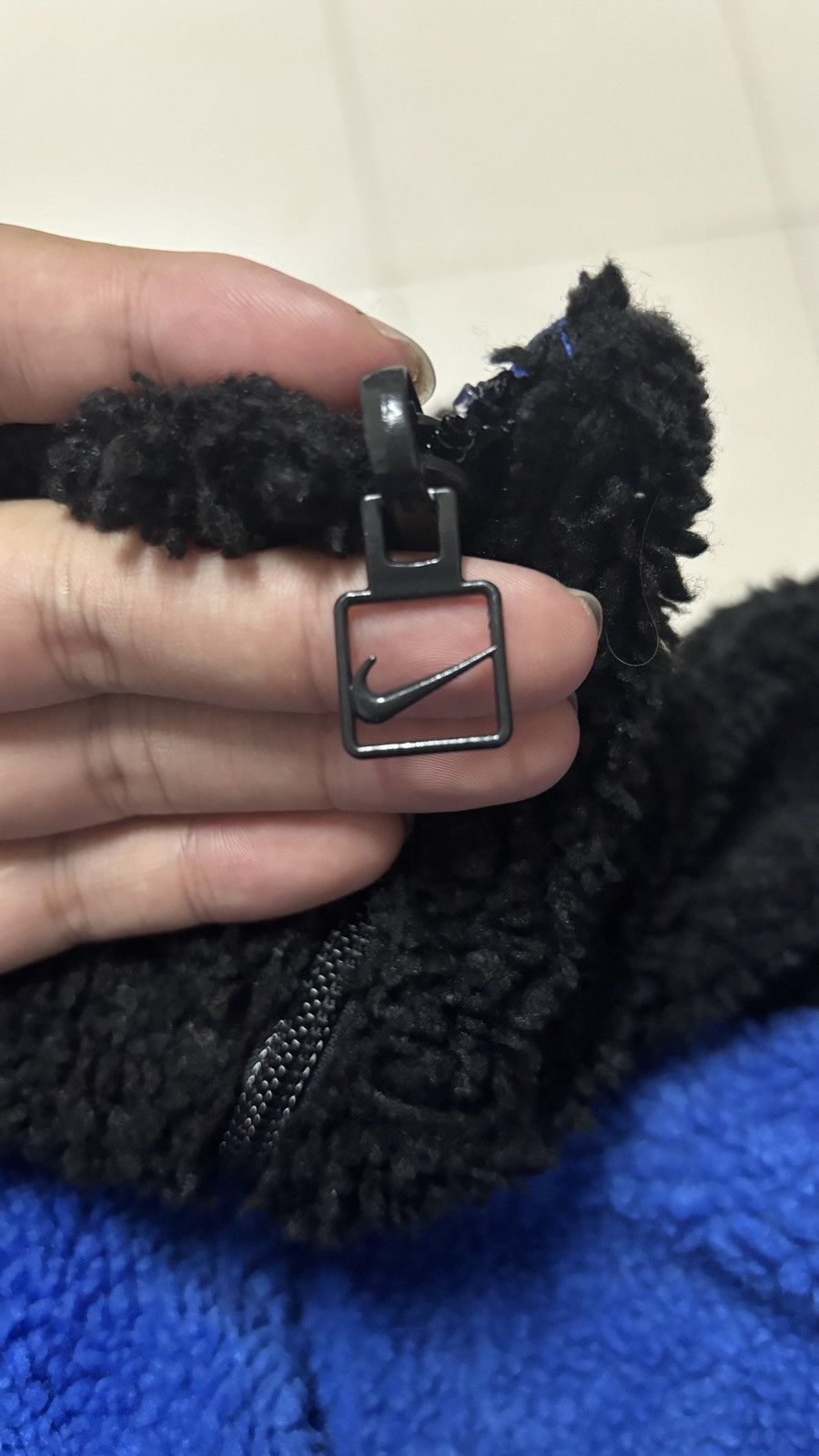 Nike nike big swoosh full zip jacket black game royal Size US XL / EU 56 / 4 - 8 Thumbnail