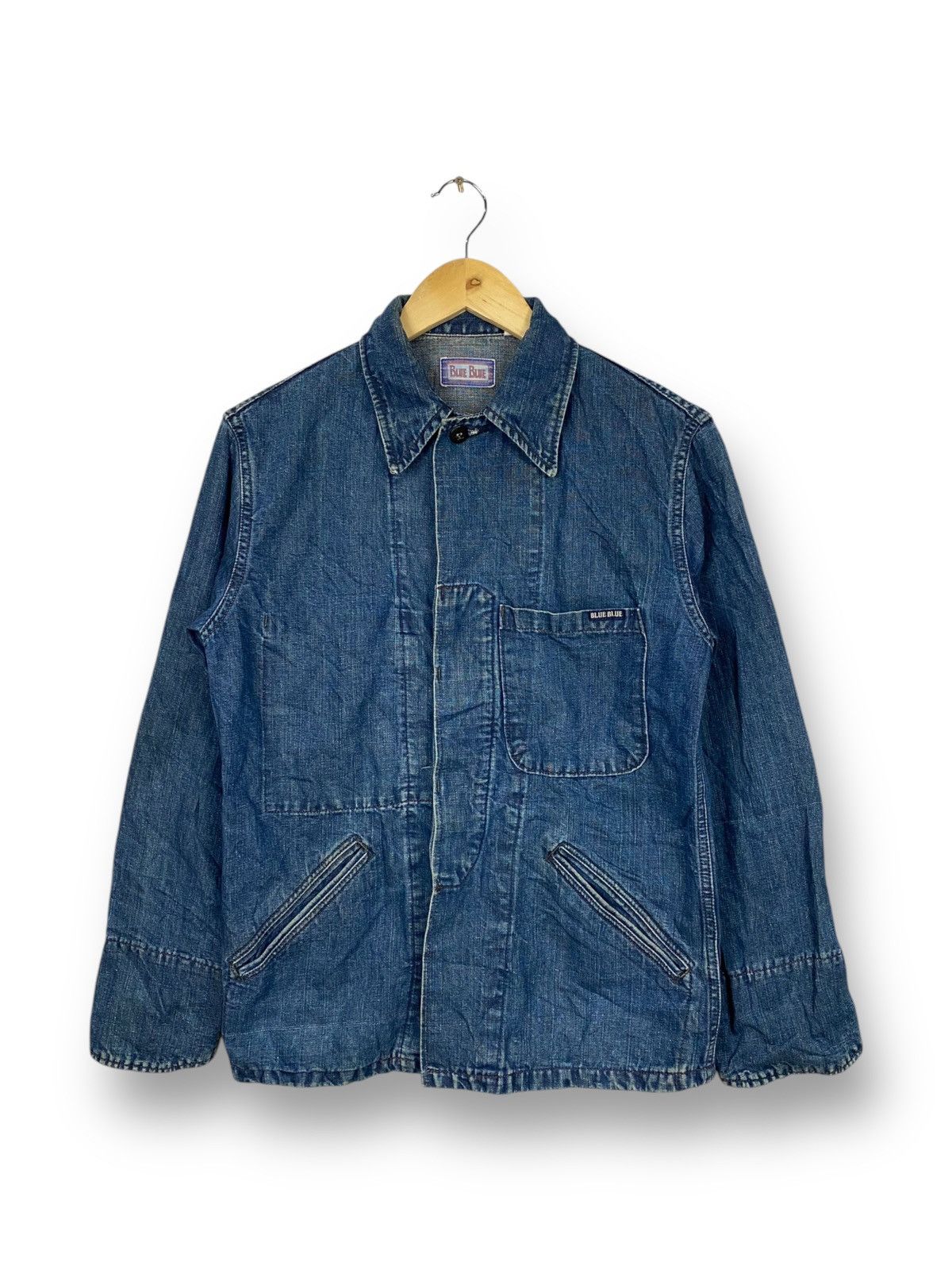 45rpm VINTAGE BLUE BLUE DENIM CHORE JACKET. #D10 Size US M / EU 48-50 / 2 - 1 Thumbnail