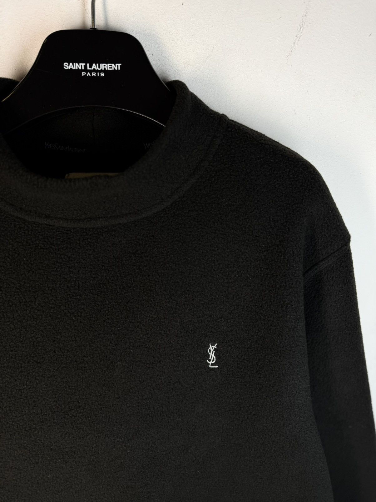 Yves Saint Laurent Fleece YSL Sweatshirt Black Turtleneck Soft Vintage Sweater Size US M / EU 48-50 / 2 - 7 Thumbnail