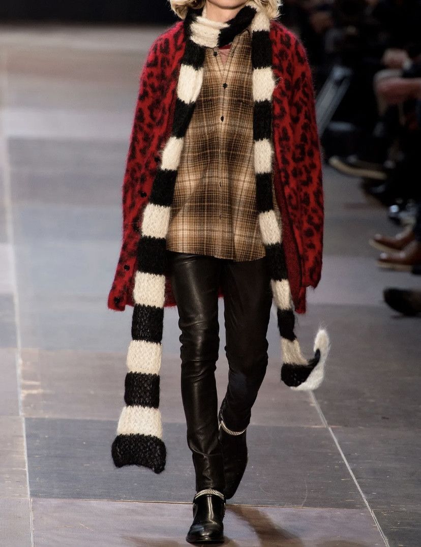 Hedi Slimane × Saint Laurent Paris Babycat Mohair Jumper Size US M / EU 48-50 / 2 - 1 Thumbnail