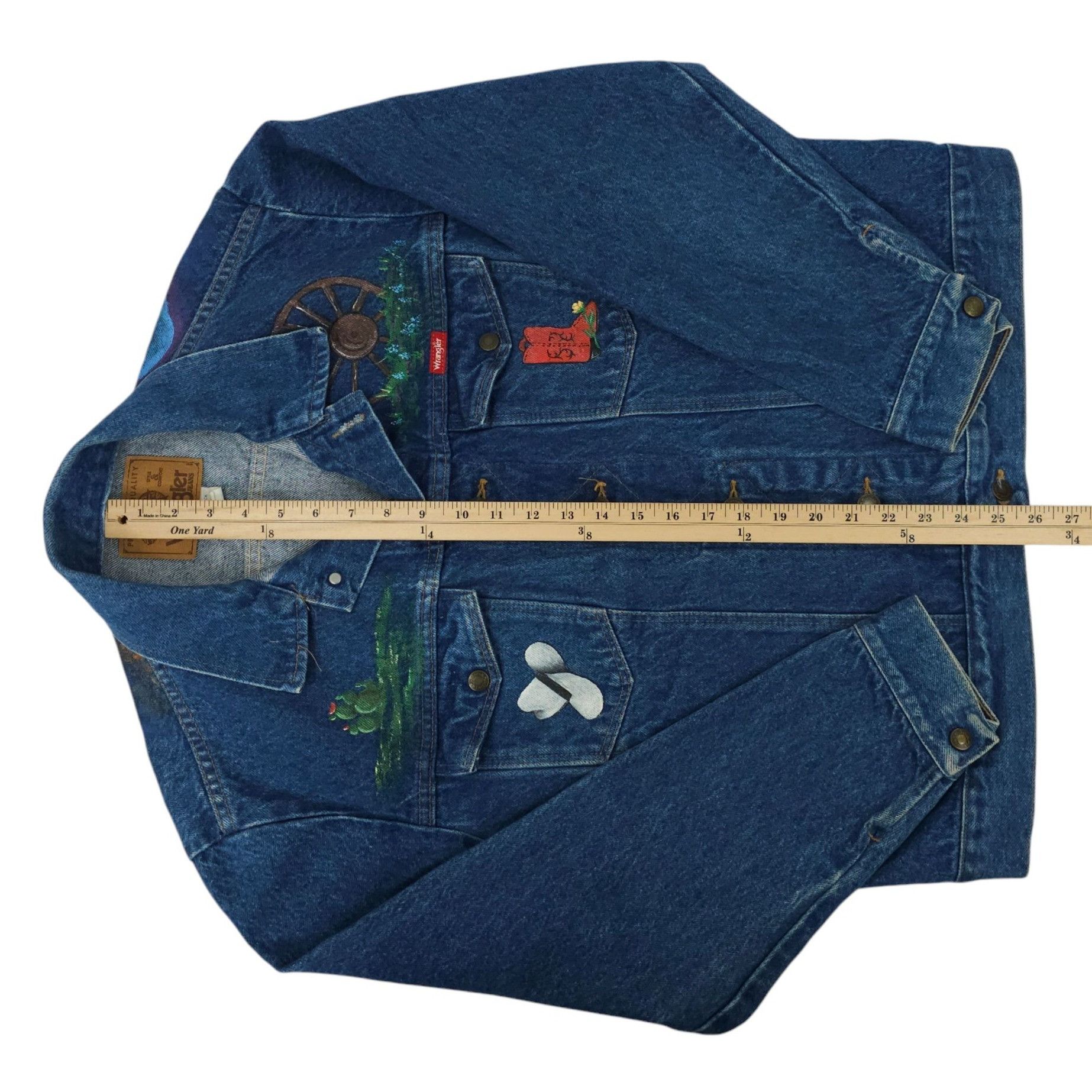 Wrangler Wrangler Western Denim Jacket Womens Size L DIY Hand Painted Size L / US 10 / IT 46 - 7 Thumbnail