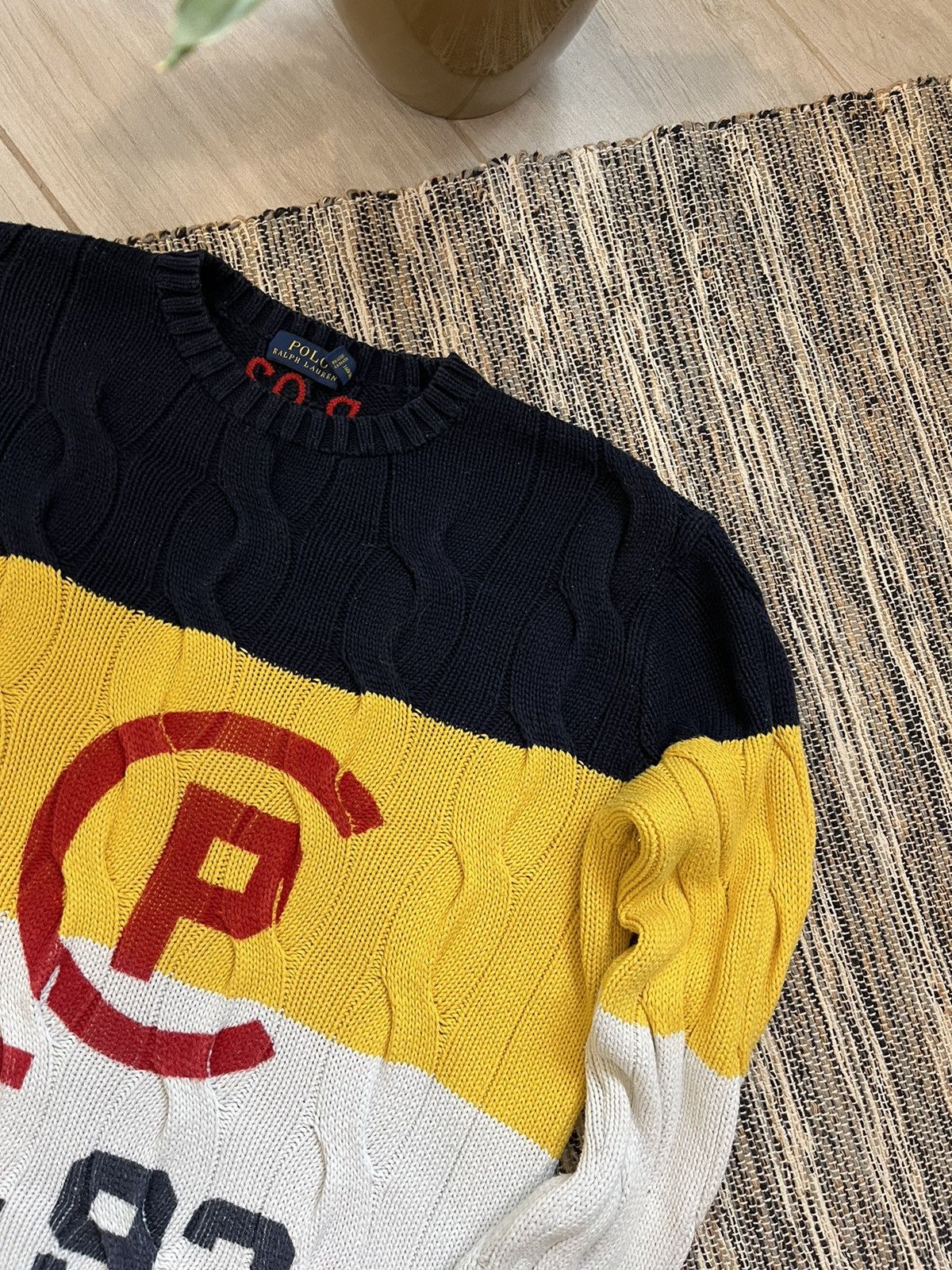 Polo Ralph Lauren × Vintage Polo Ralph Lauren Knit Cable Sweater RL-93 Size S / US 4 / IT 40 - 4 Thumbnail